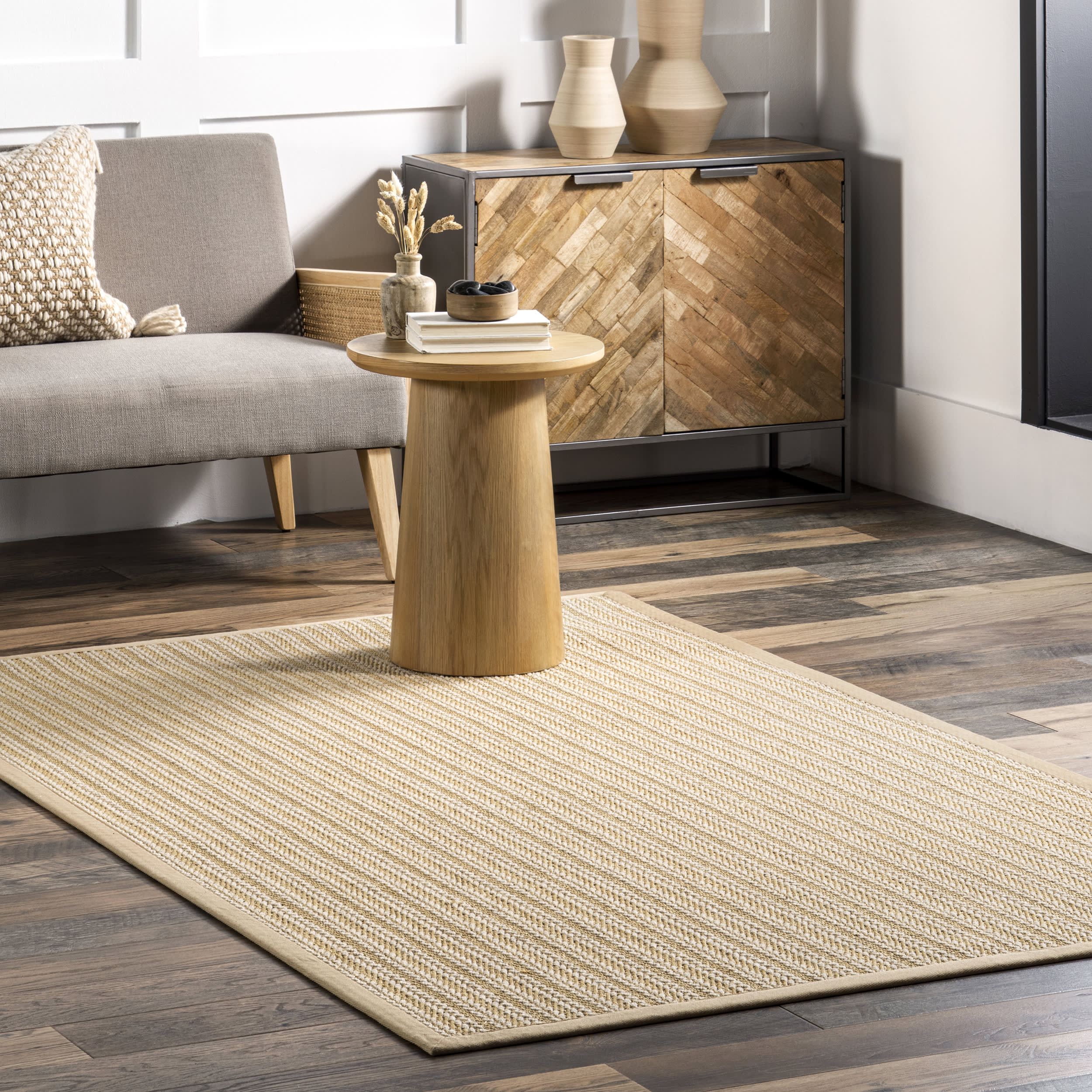 Janella Textured Sisal and Jute Rug | Brown - Image 2