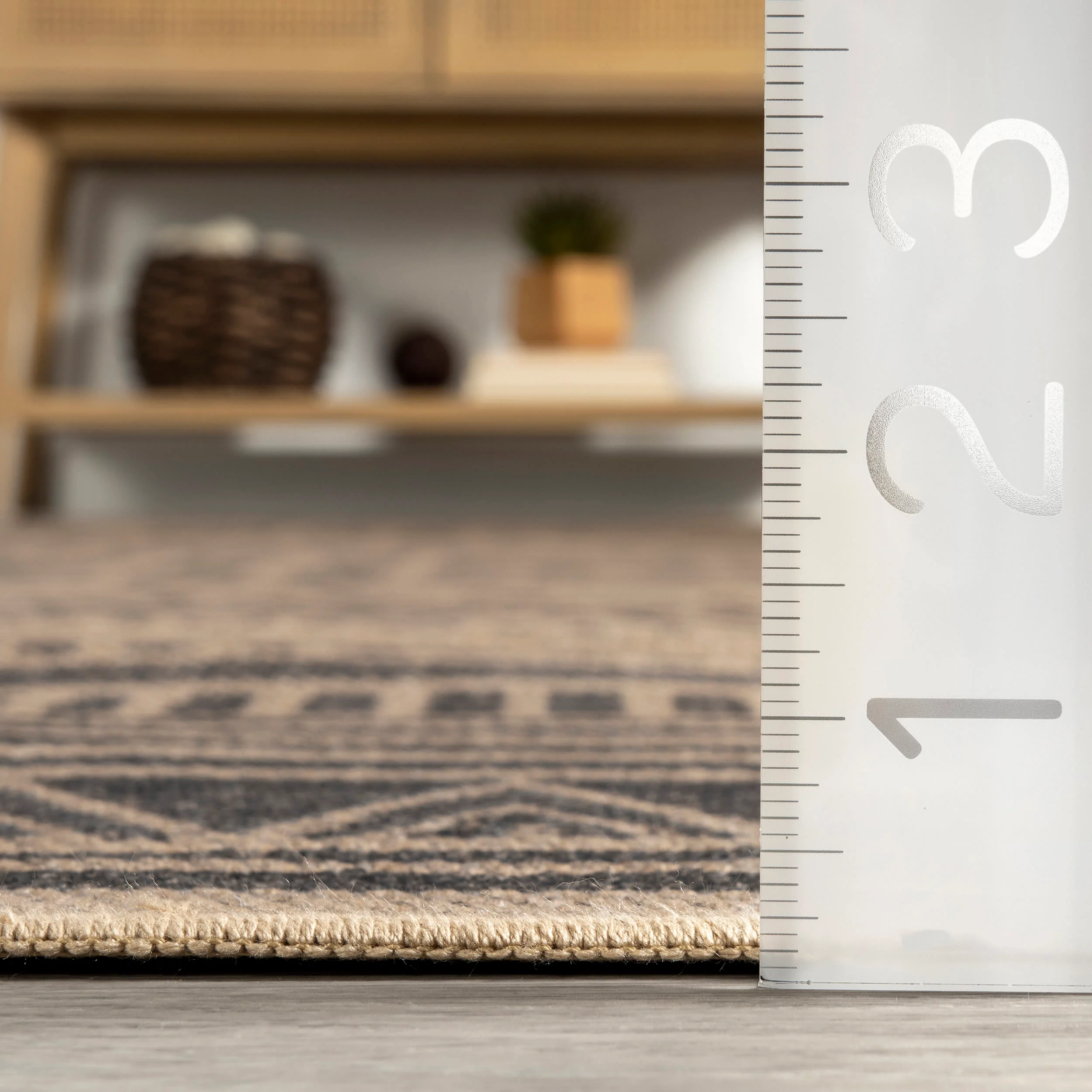 Janet Easy-Jute Washable Bohemian Rug | Natural - Image 5