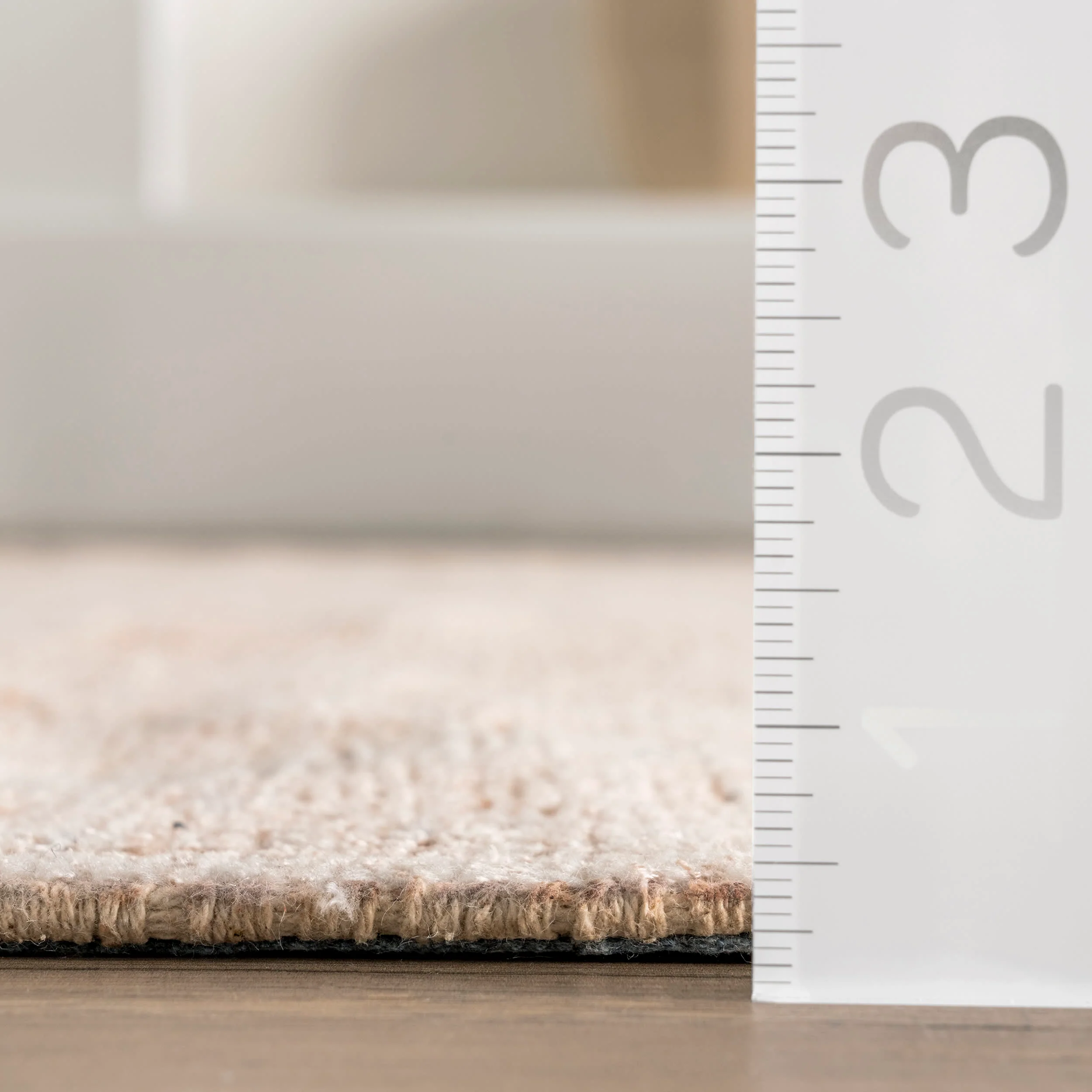Janine Cotton Trellis Rug | Beige - Image 5