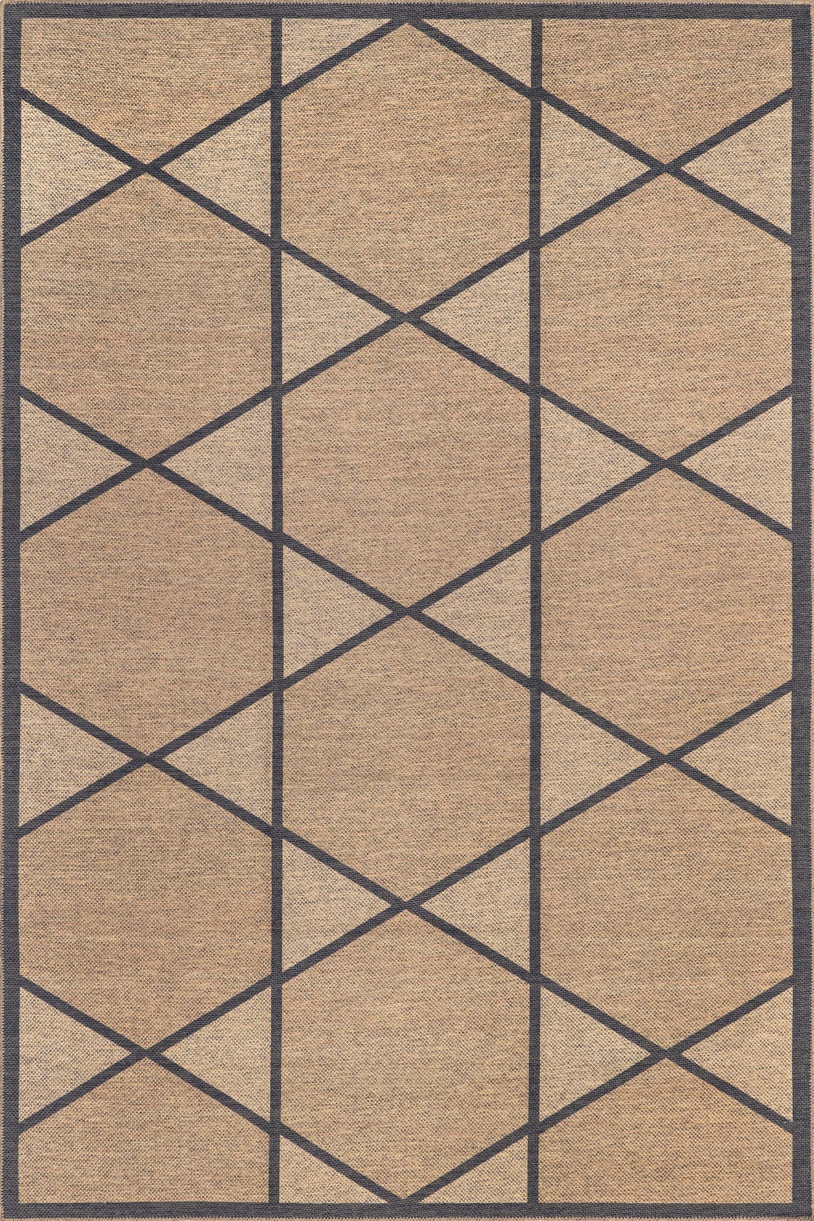 Jaquenetta Easy-Jute Washable Trellis Rug | Brown