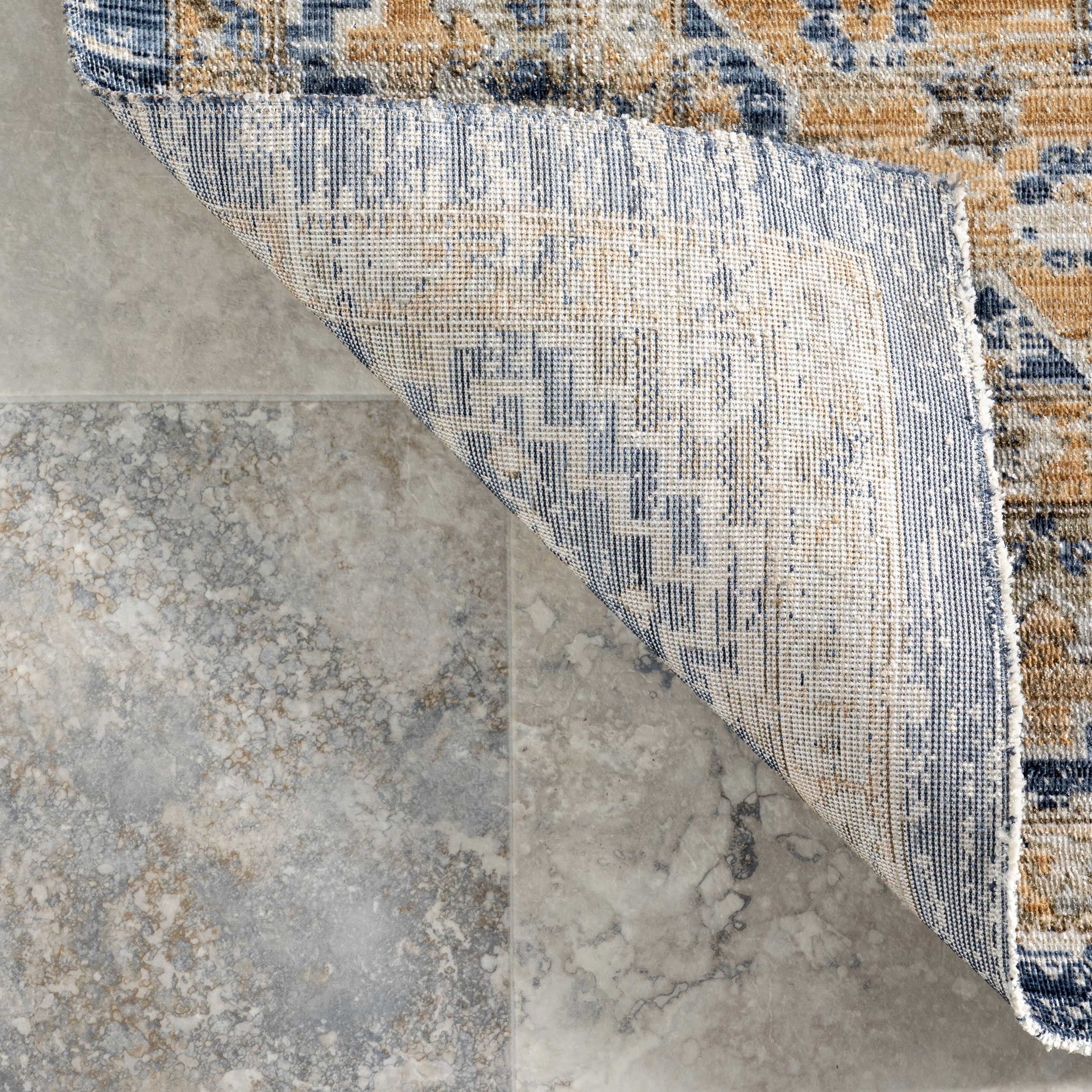 Jaycie Medallion Washable Indoor/Outdoor Rug | Blue - Image 6