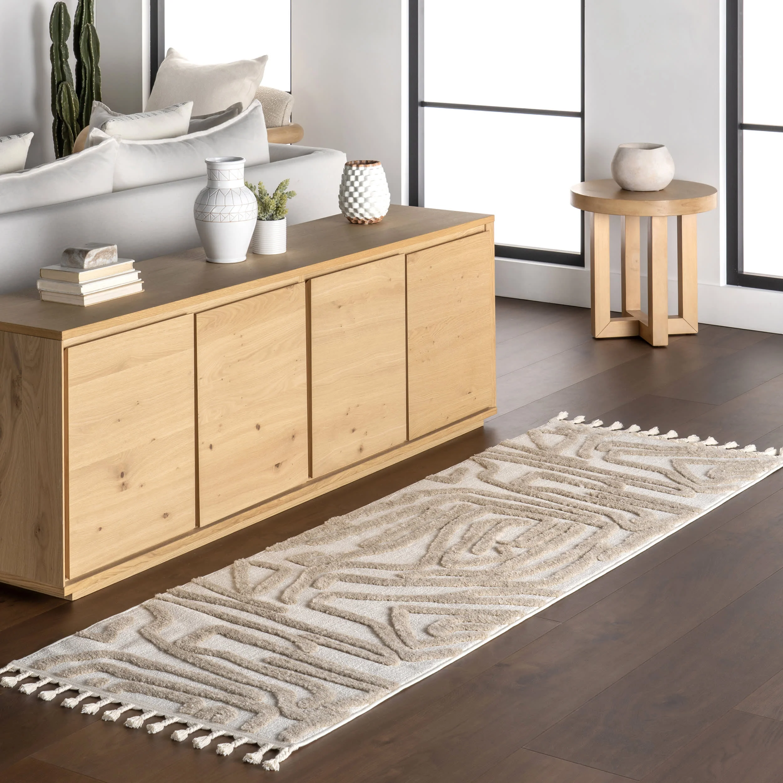 Jayla Abstract Art Rug | Ivory - Image 2