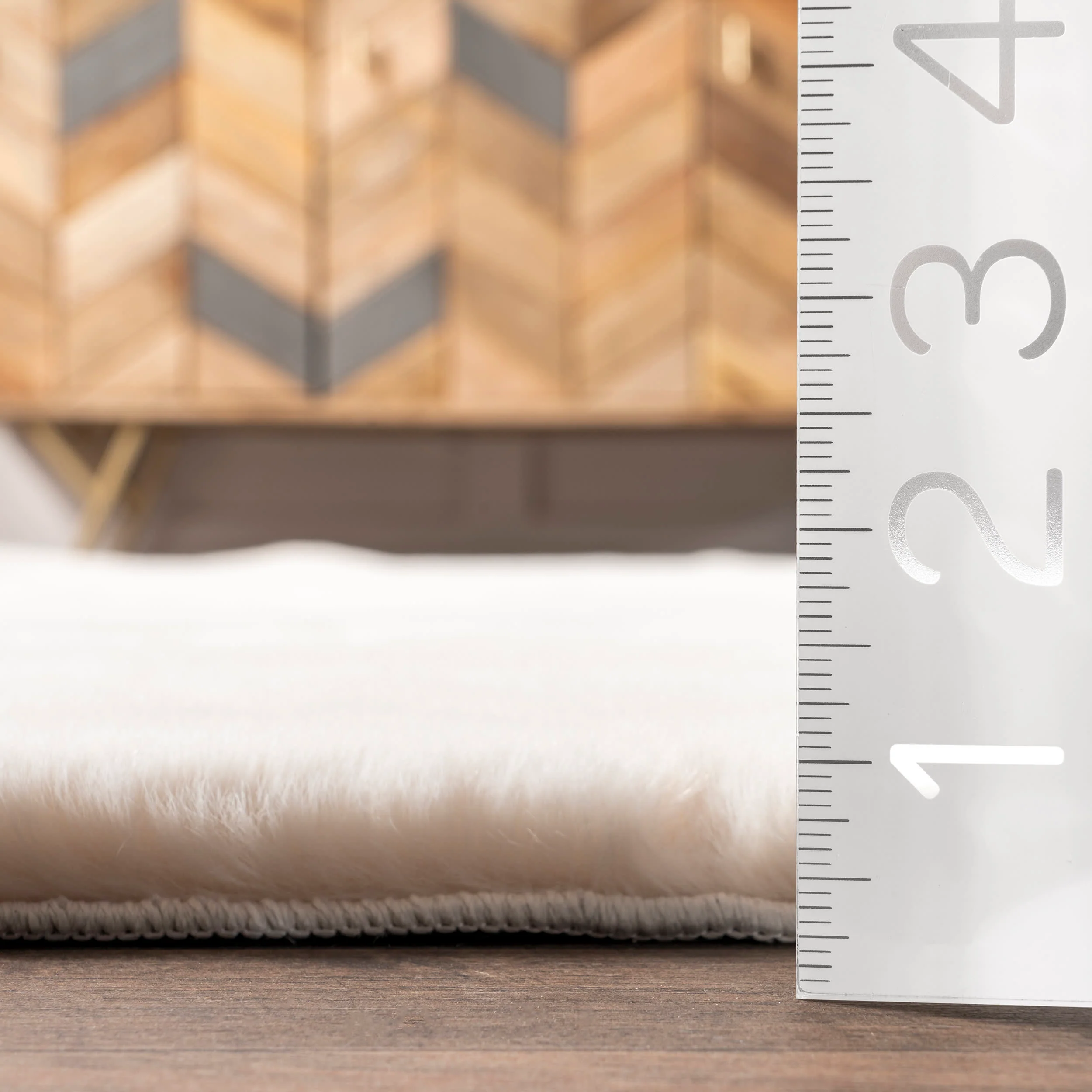 Jaylene Trellis Plush Cloud Washable Rug | Beige - Image 5