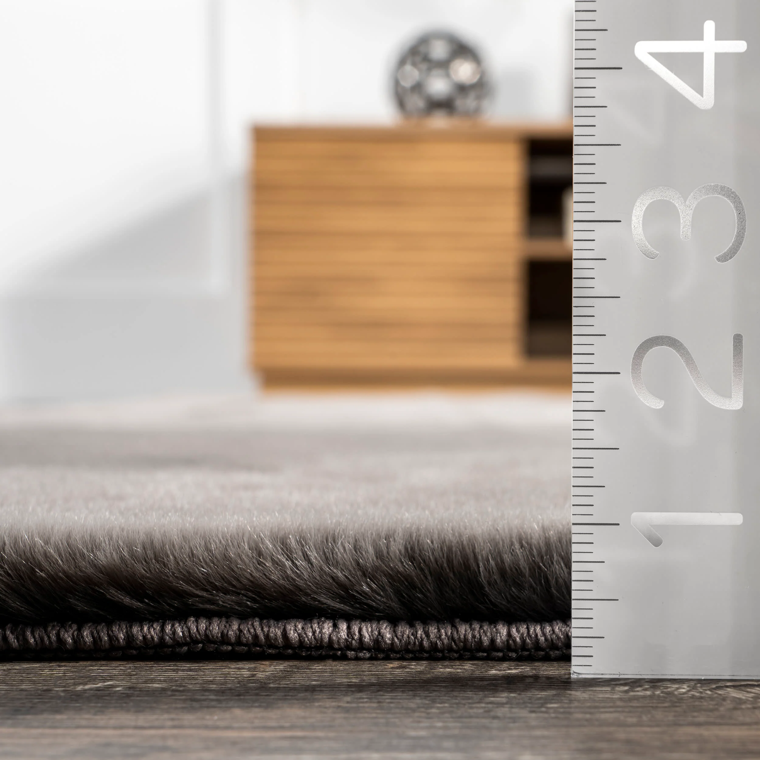 Jaylene Trellis Plush Cloud Washable Rug | Charcoal - Image 5