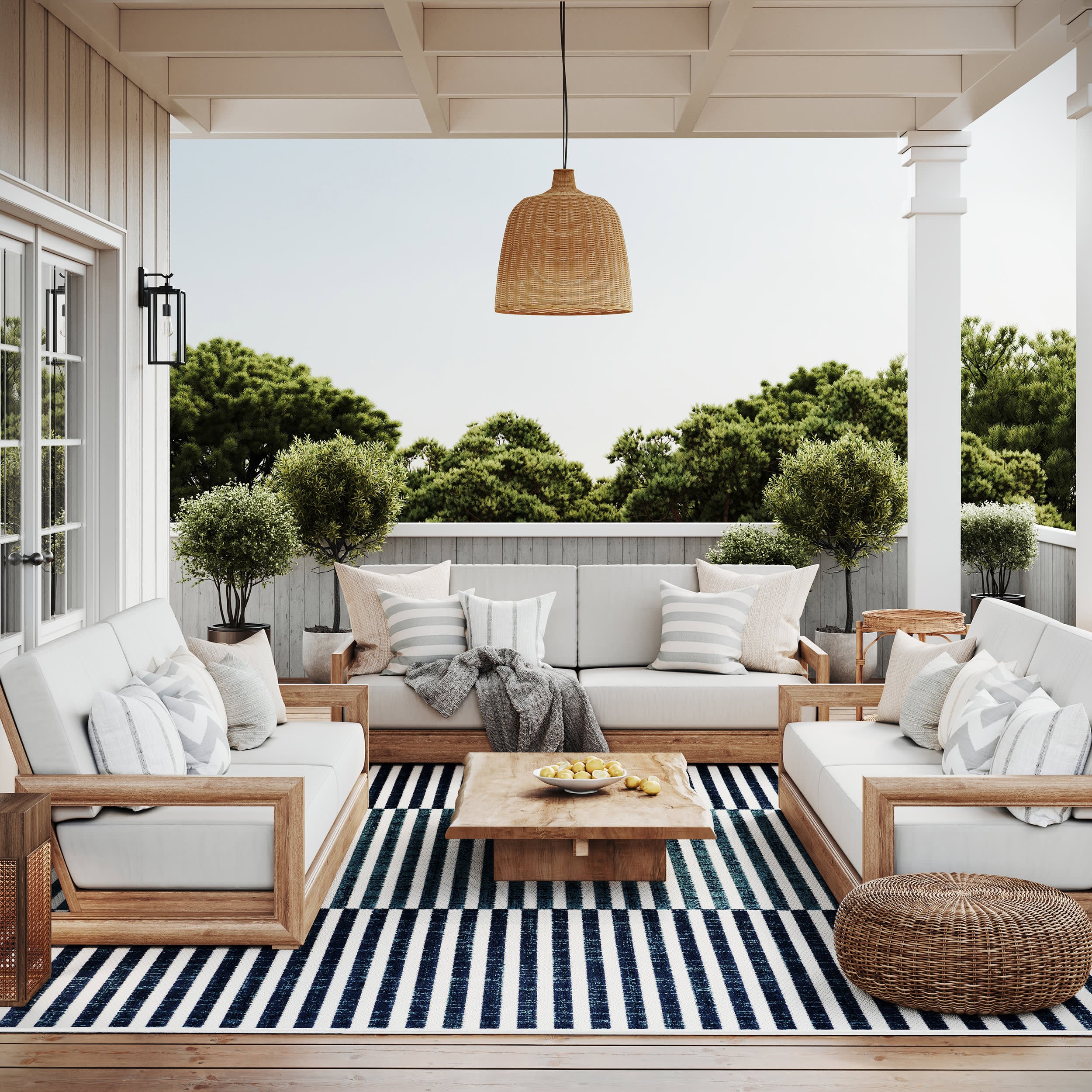 Colony Indoor/Outdoor Rug | Blue - Image 2