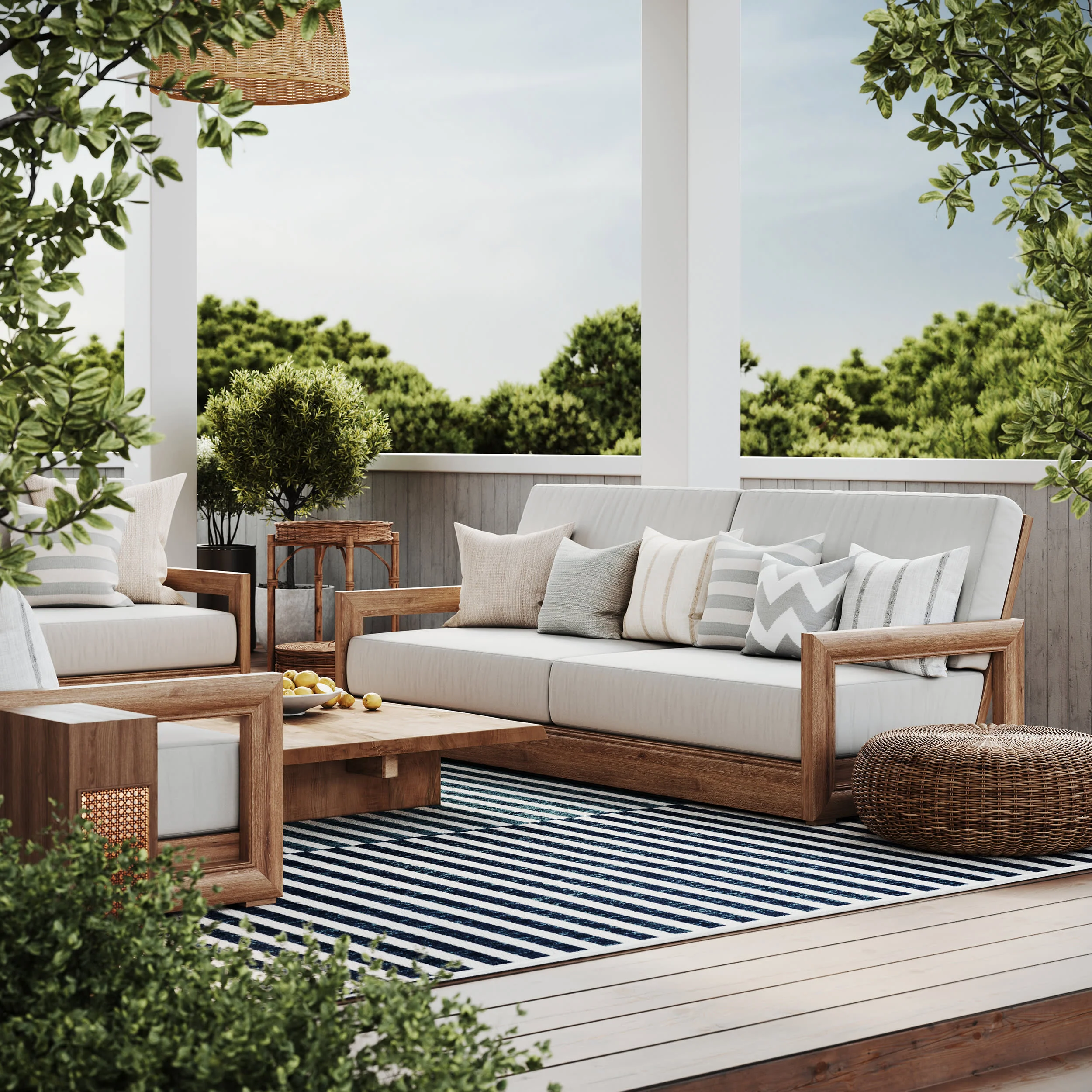 Colony Indoor/Outdoor Rug | Blue - Image 5
