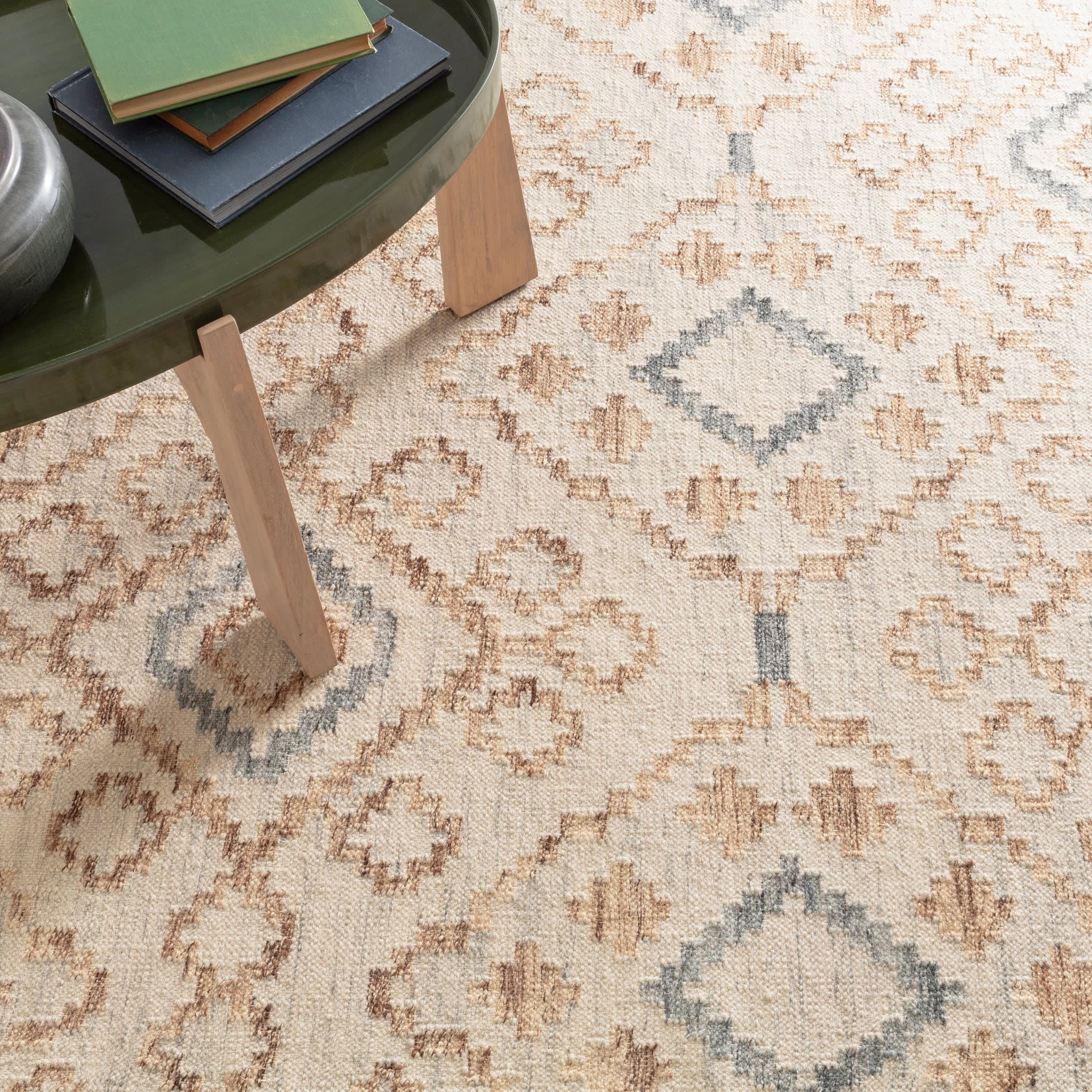 Jelly Roll Handwoven Wool Rug | Sky - Image 4