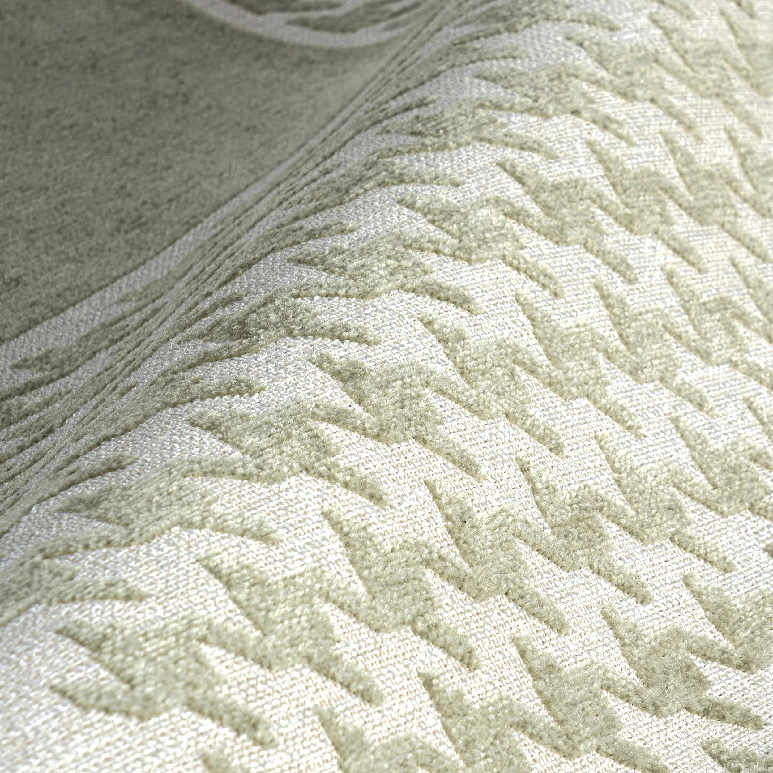 Jennie Geometric Fringed Reversible Washable Rug | Green - Image 3