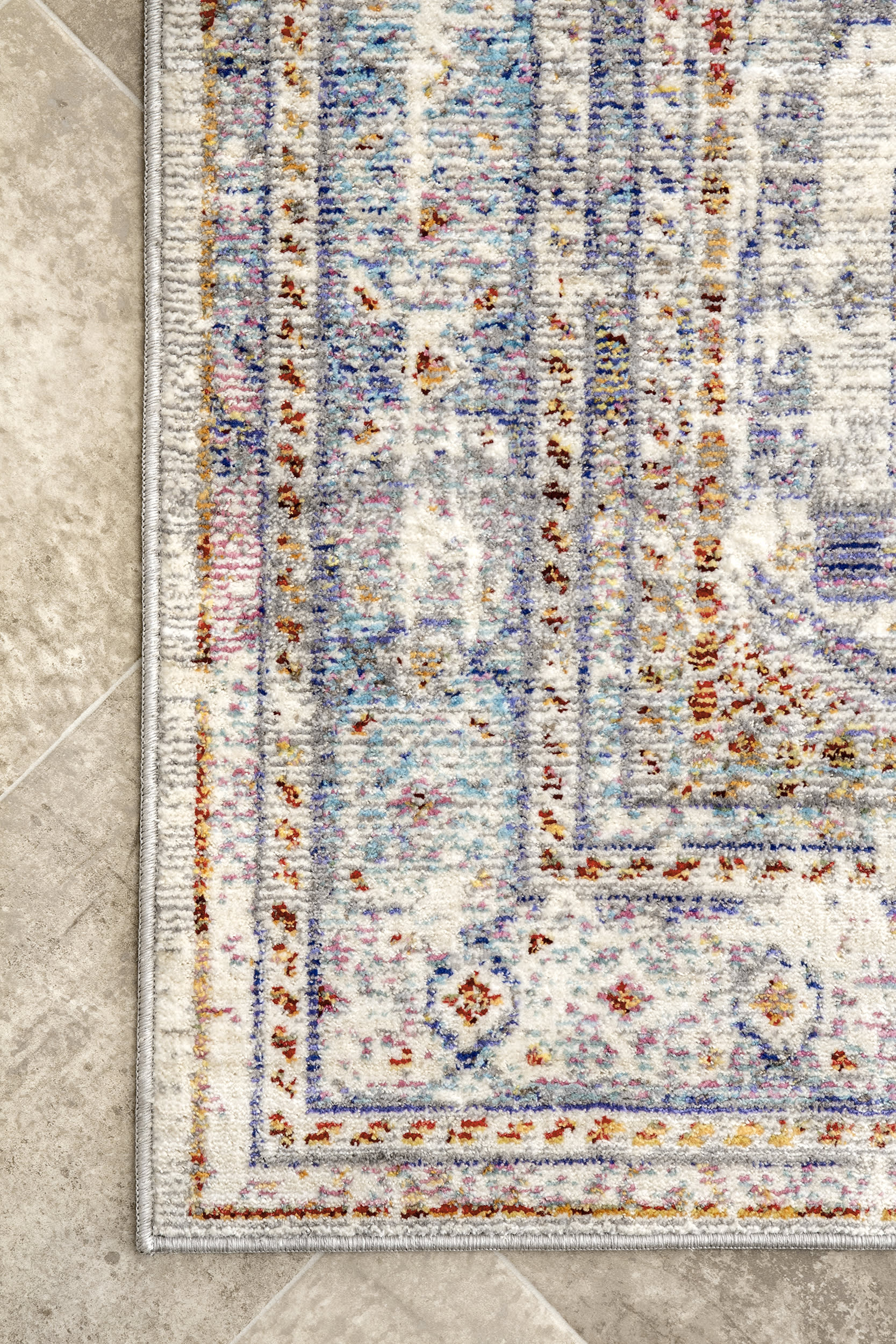 Jeweled Tiles Rug | Multicolor - Image 3