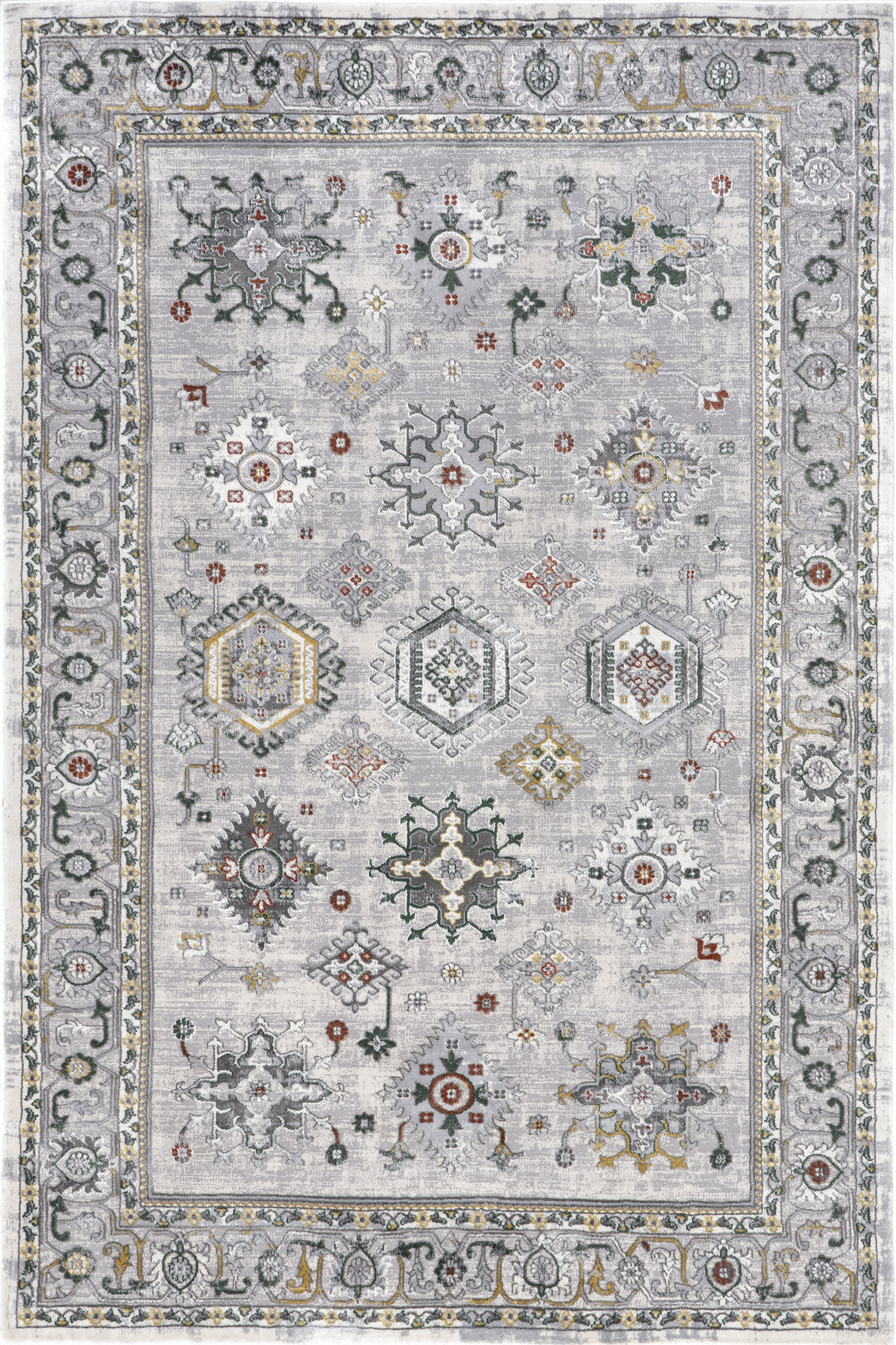 Joanna Bordered Medallion Rug | Beige