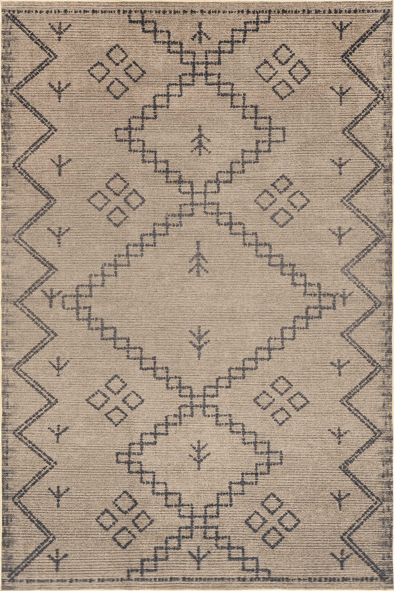 Jonquil Easy-Jute Washable Diamond Rug | Natural