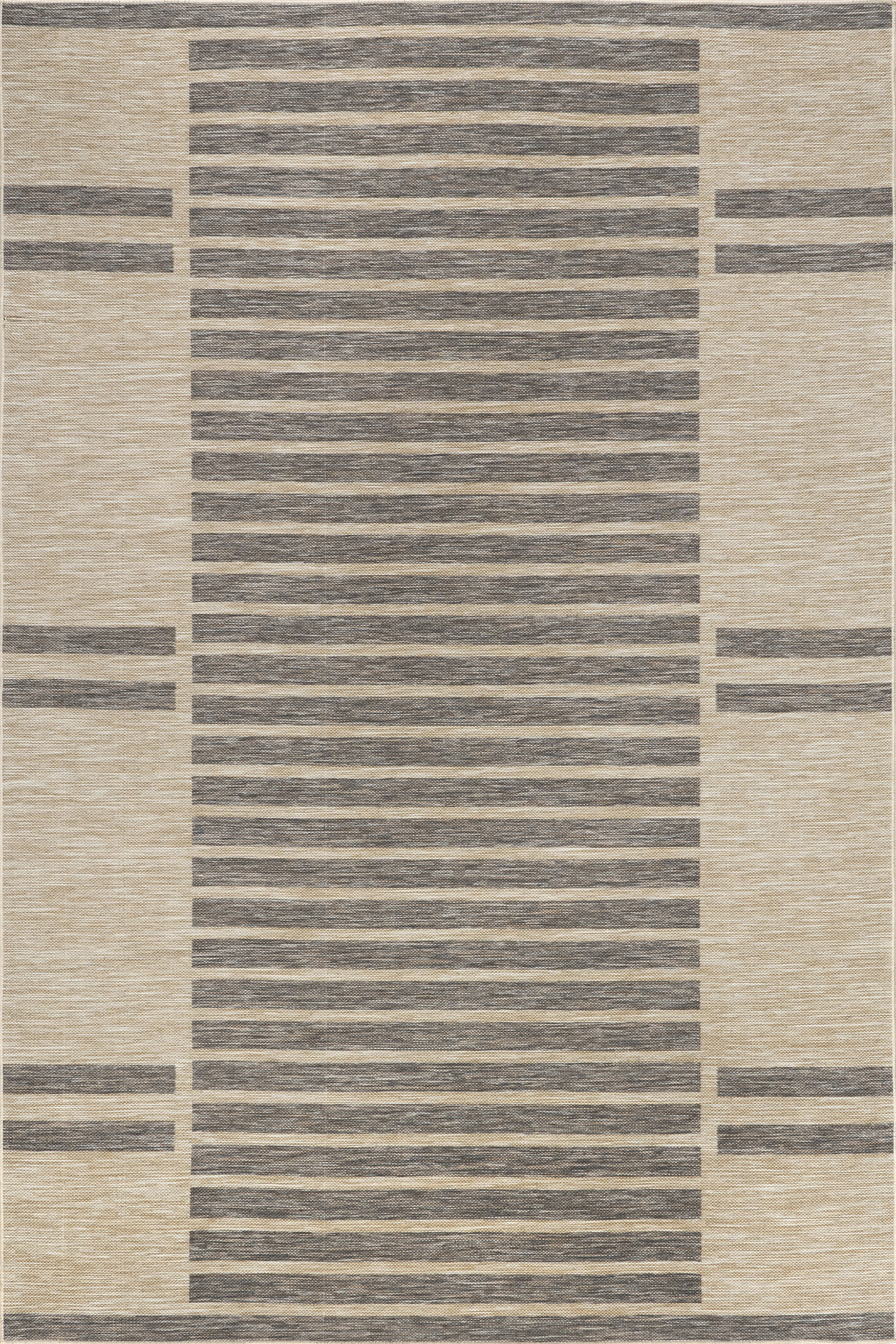 Jordan Blocked Stripes Indoor/Outdoor Rug | Light Grey