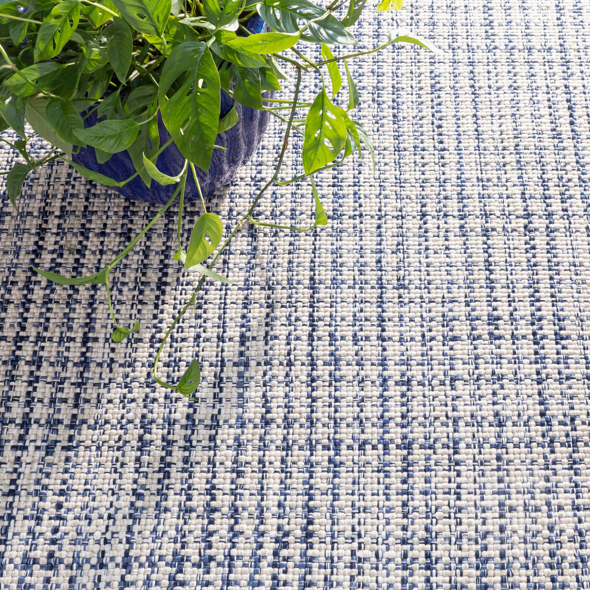 Journey Handwoven Indoor/Outdoor Rug | Blue - Image 5