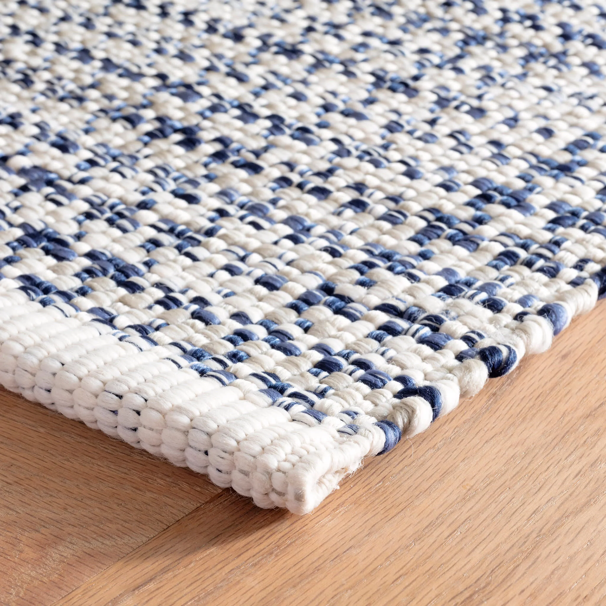 Journey Handwoven Indoor/Outdoor Rug | Blue - Image 6