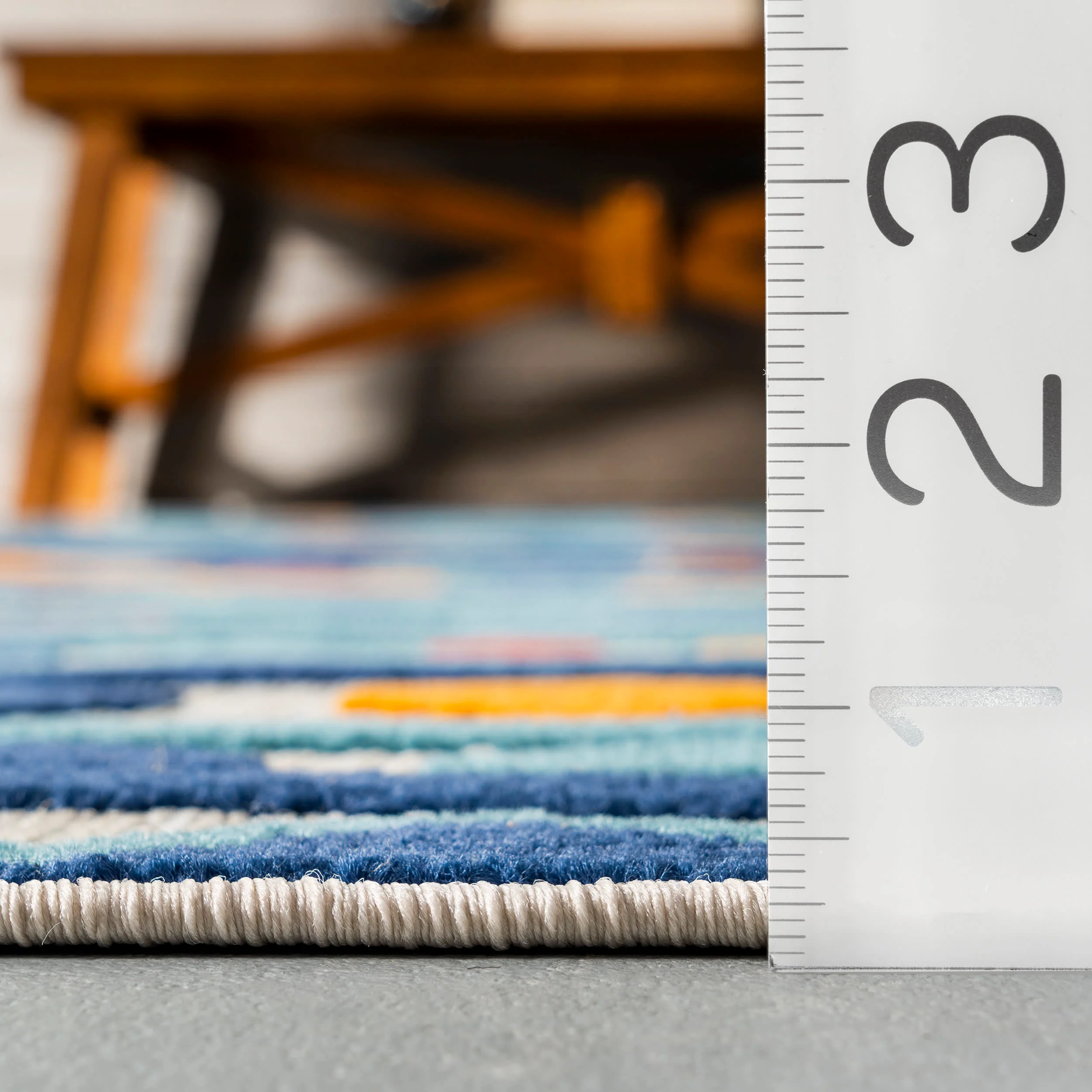 Jovani Geometric Indoor/Outdoor Rug | Blue - Image 5