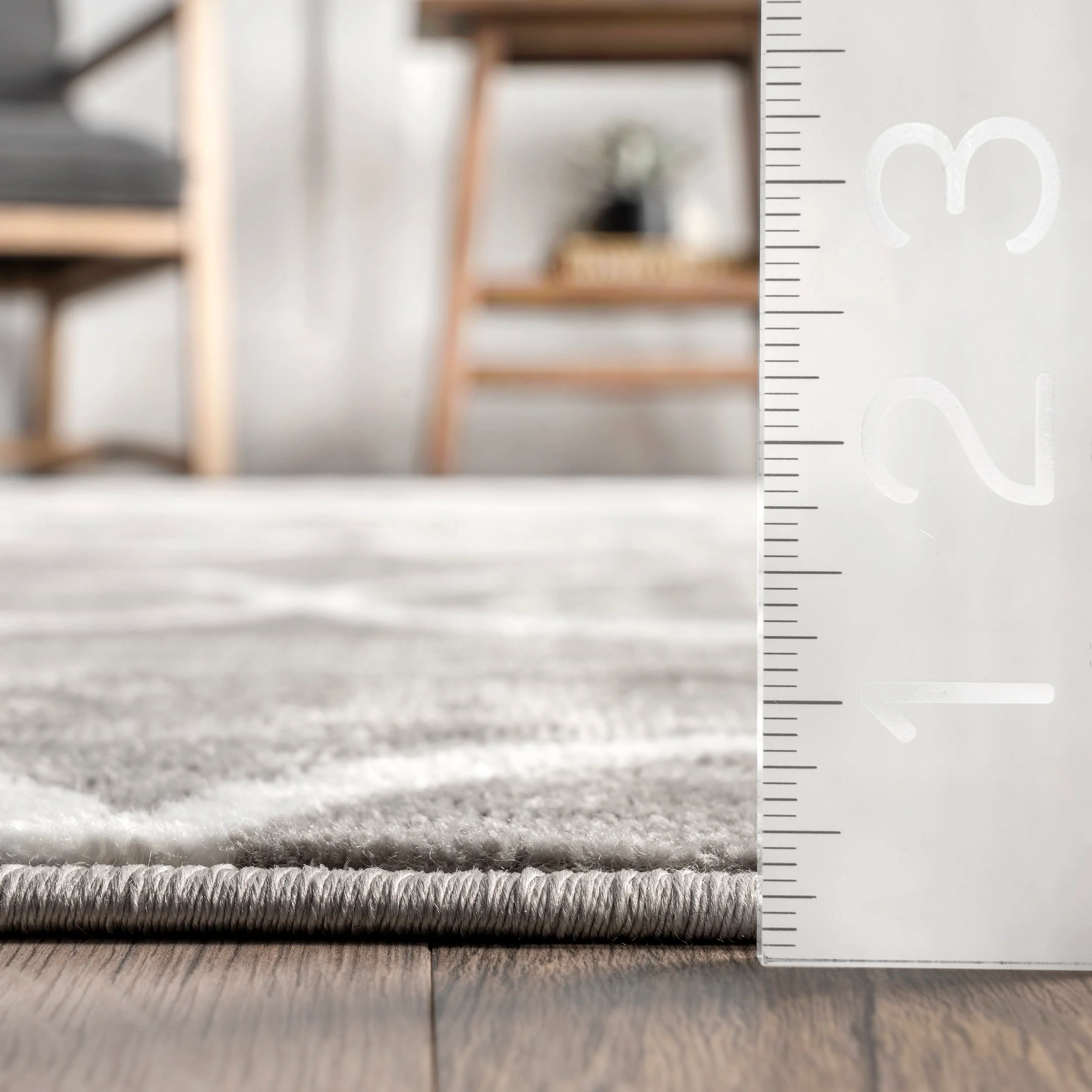 Judy Scalloped Trellis Rug | Grey - Image 5