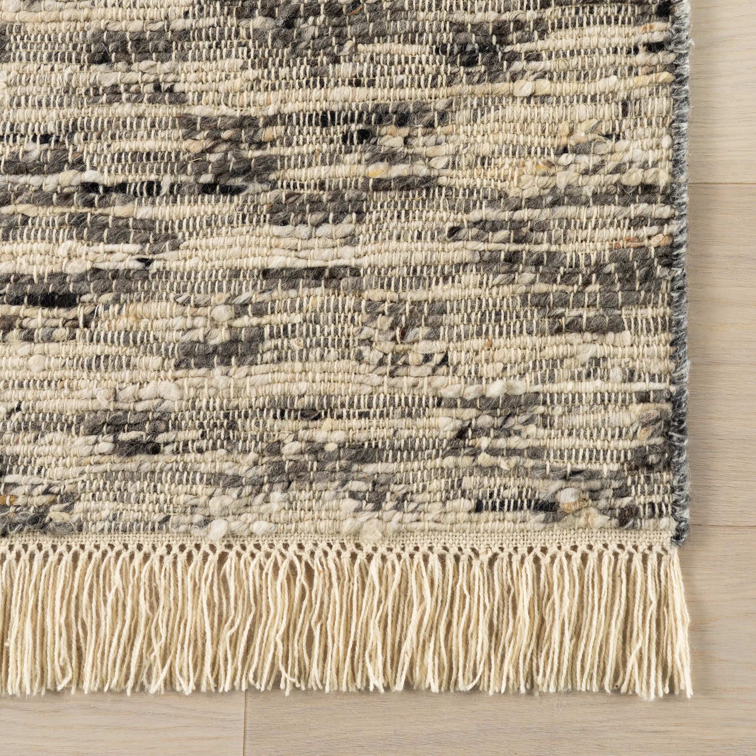 JuJu Tasseled Wool Rug | Grey - Image 4