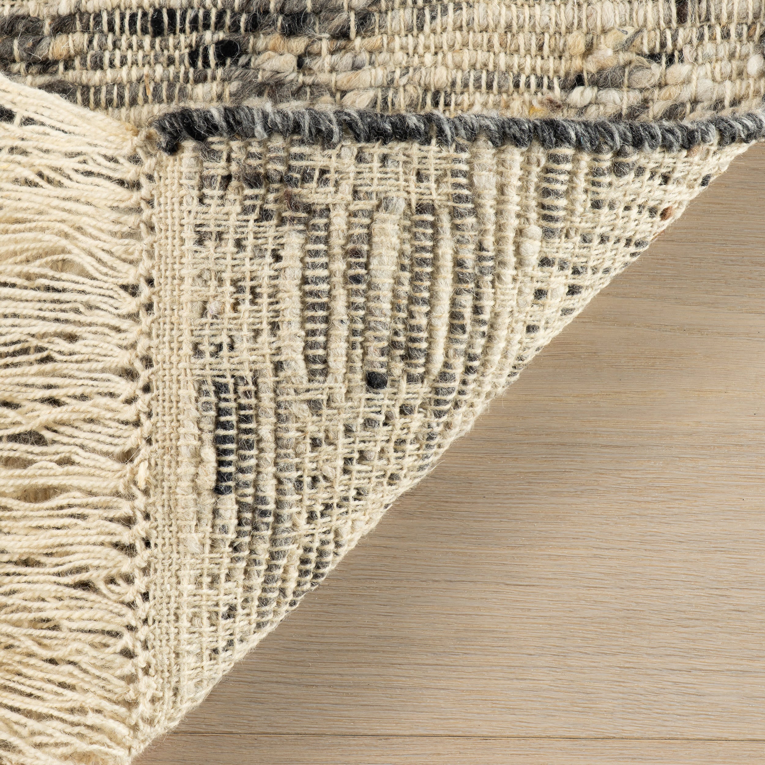JuJu Tasseled Wool Rug | Grey - Image 8