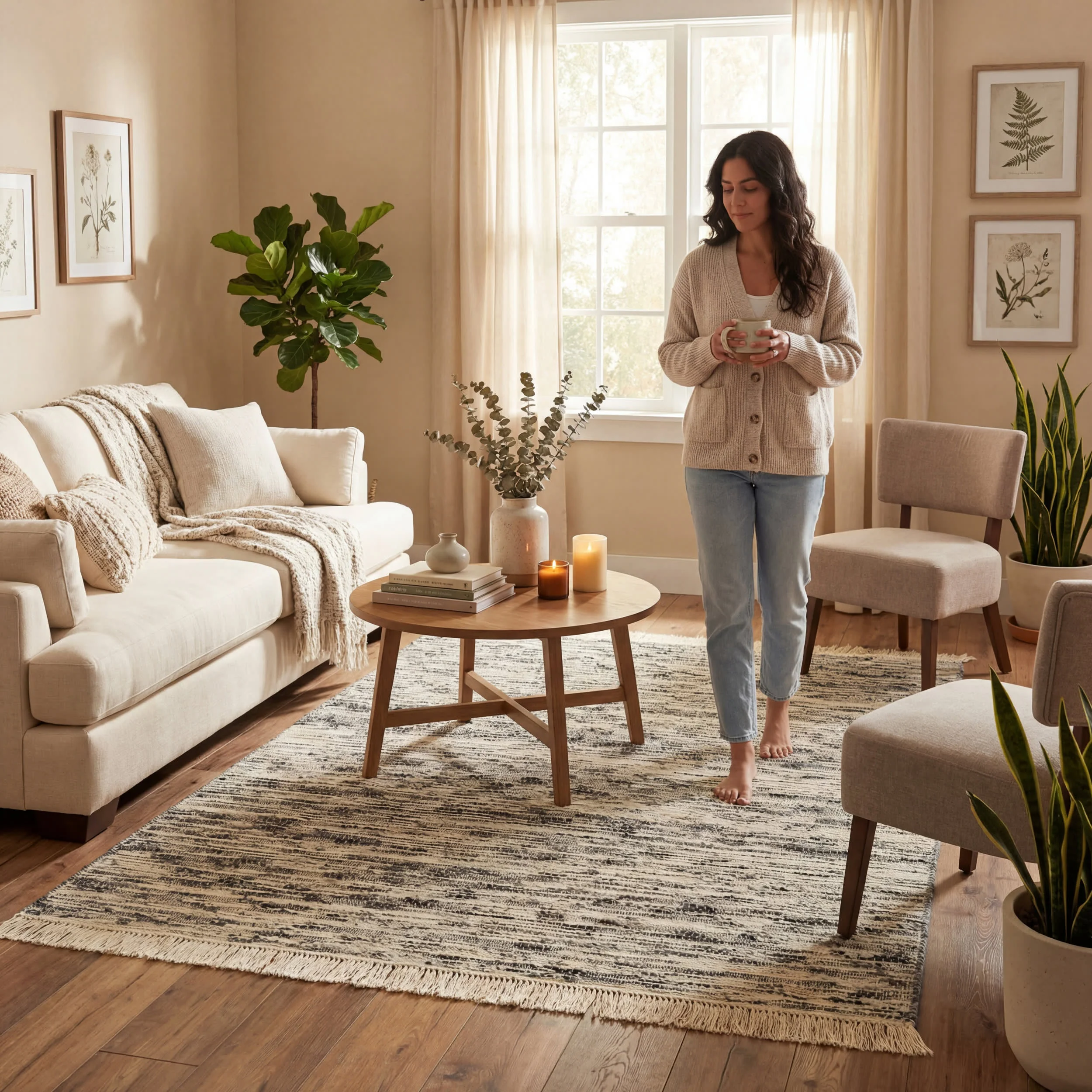 JuJu Tasseled Wool Rug | Grey - Image 9