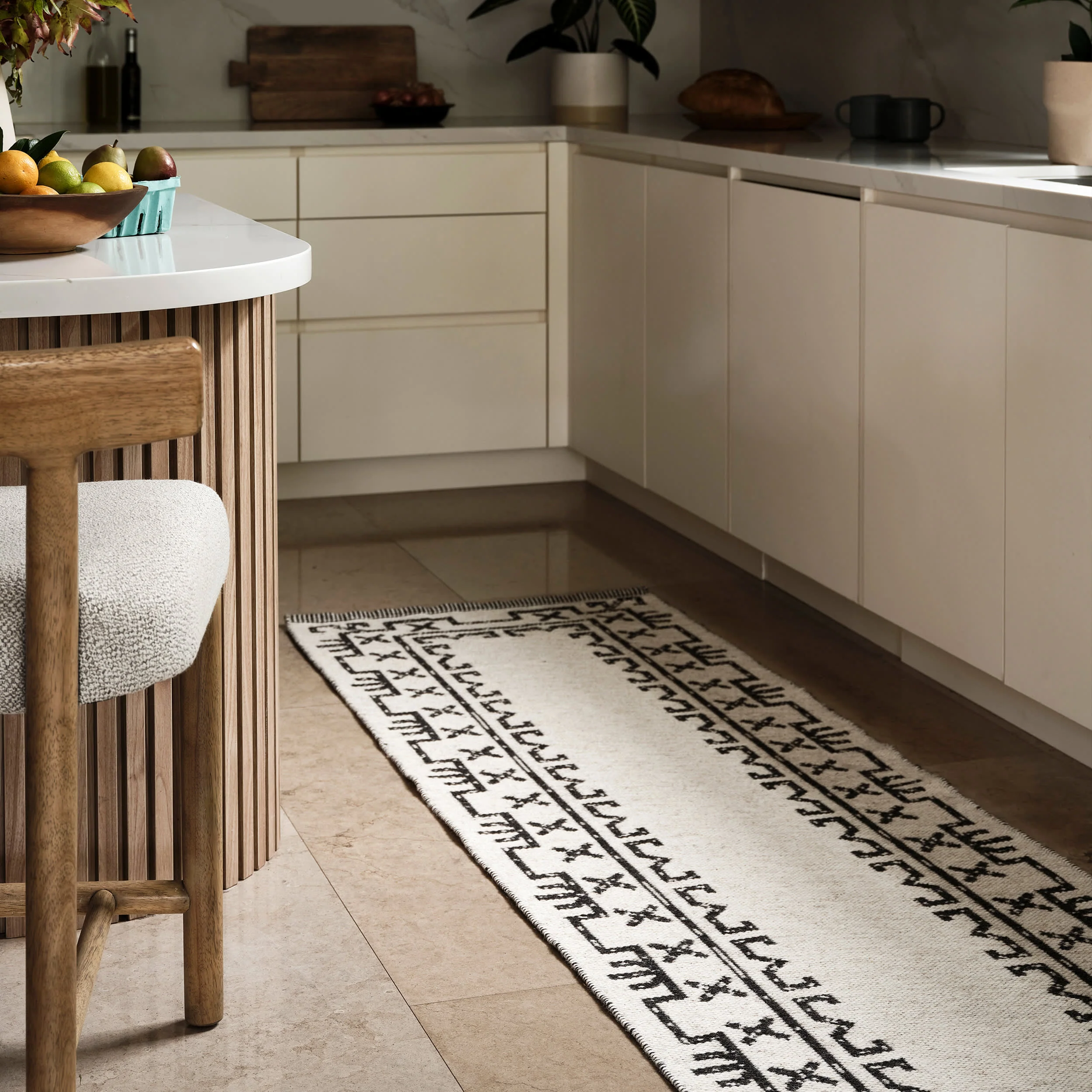 June Geometric Reversible Wool Rug | Ivory - Image 2