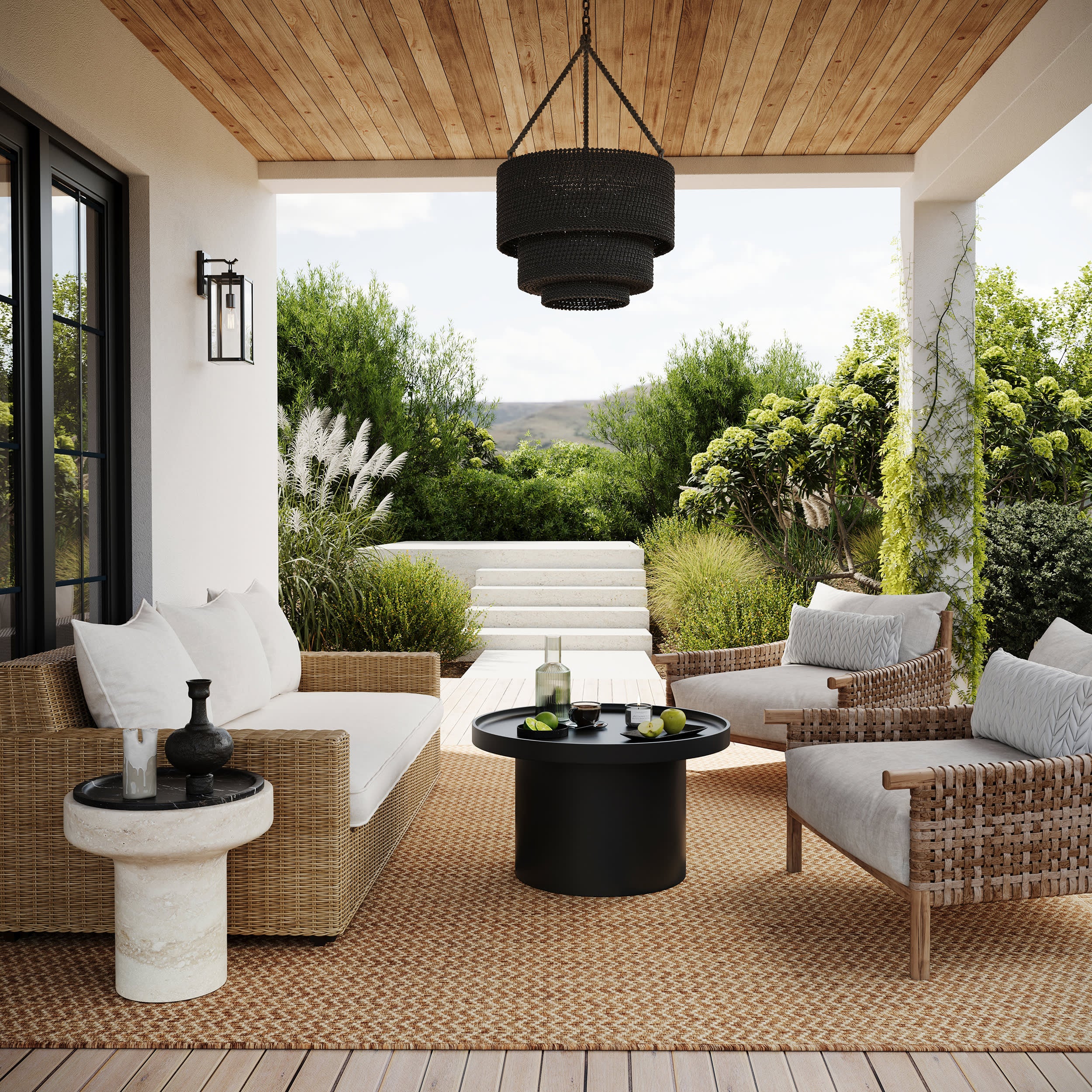 Junera Modern Indoor/Outdoor Rug | Light Brown - Image 2