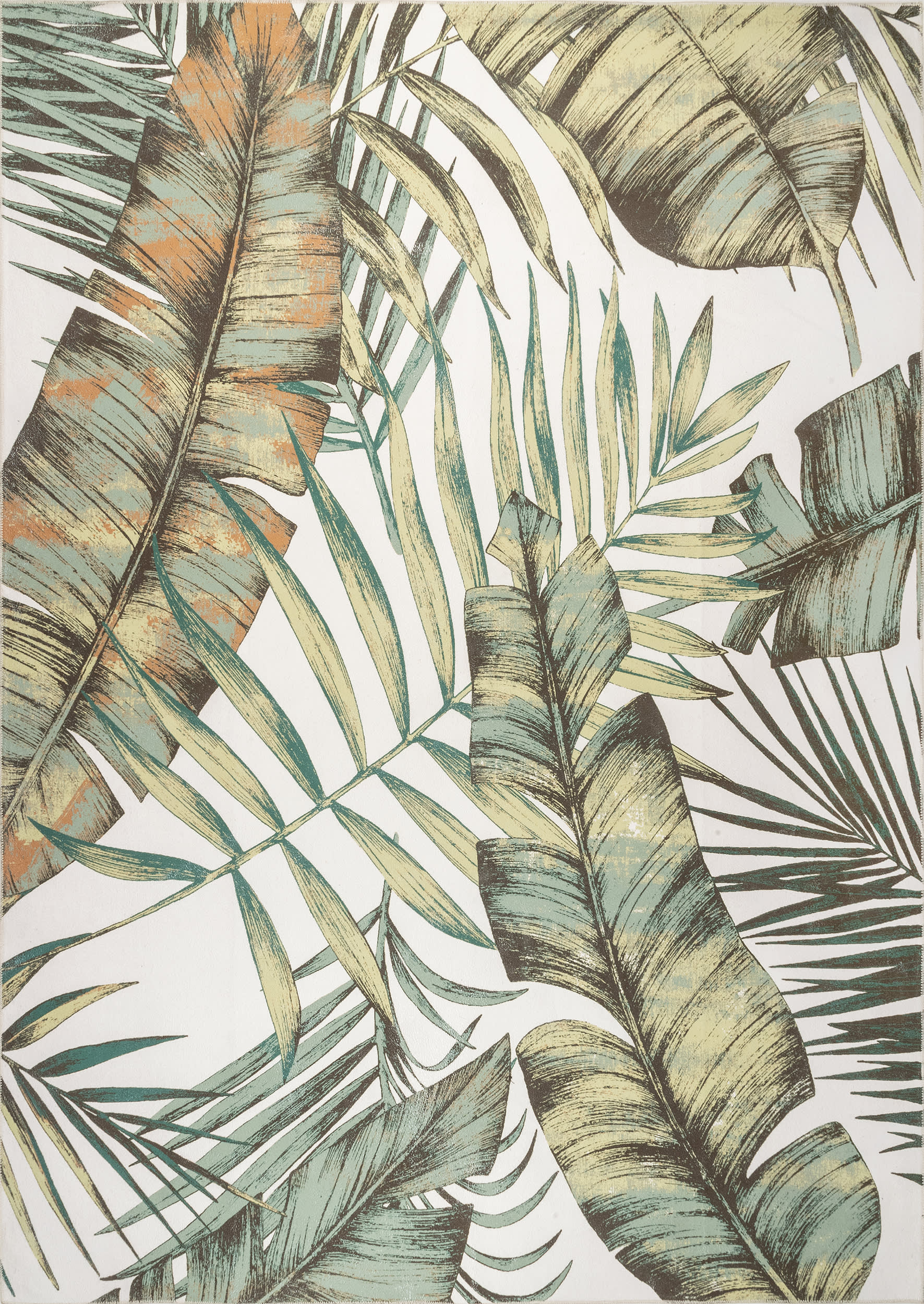 Jungle Washable Rug | Sage Green