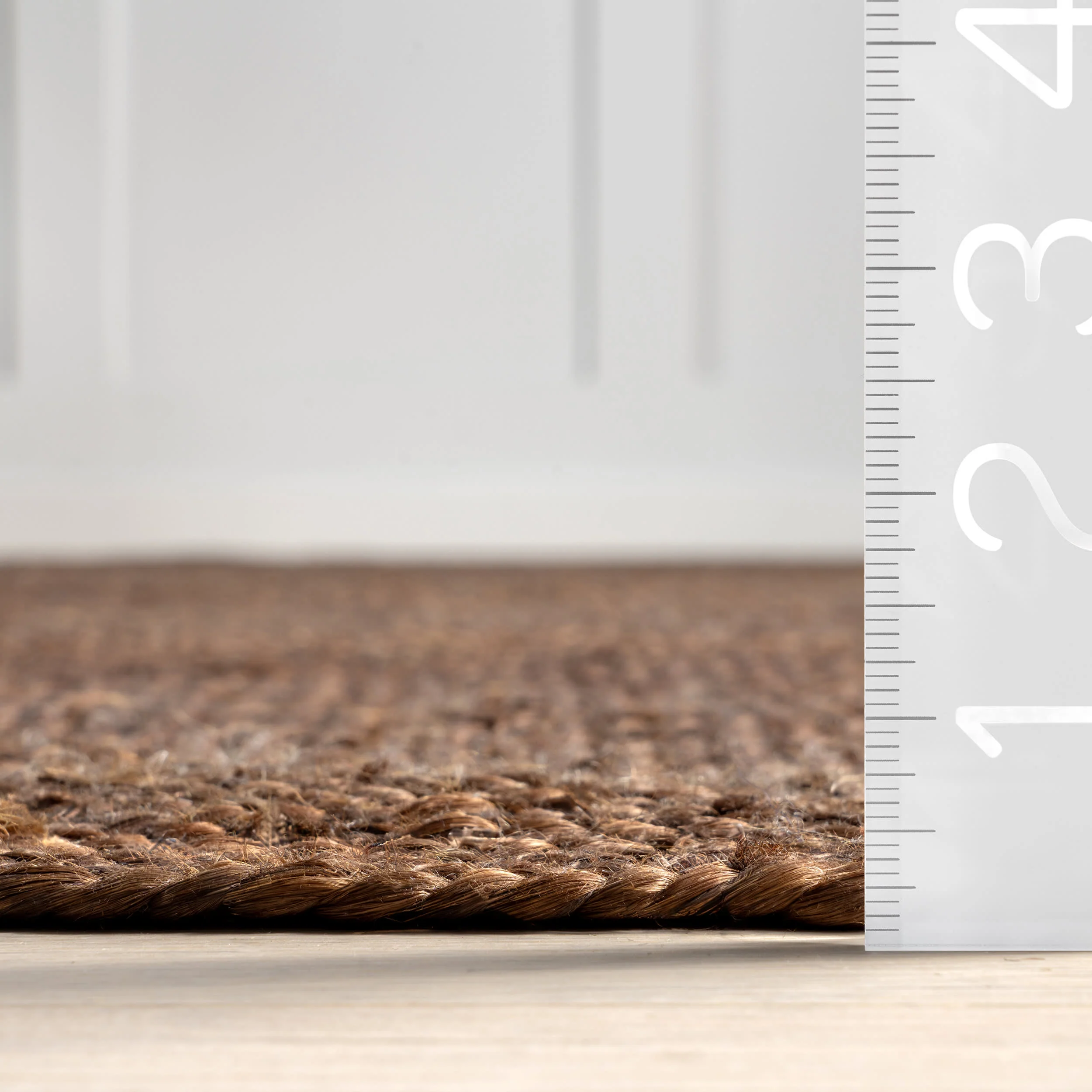 Juniper Jute Tiled Rug | Dark Brown - Image 5