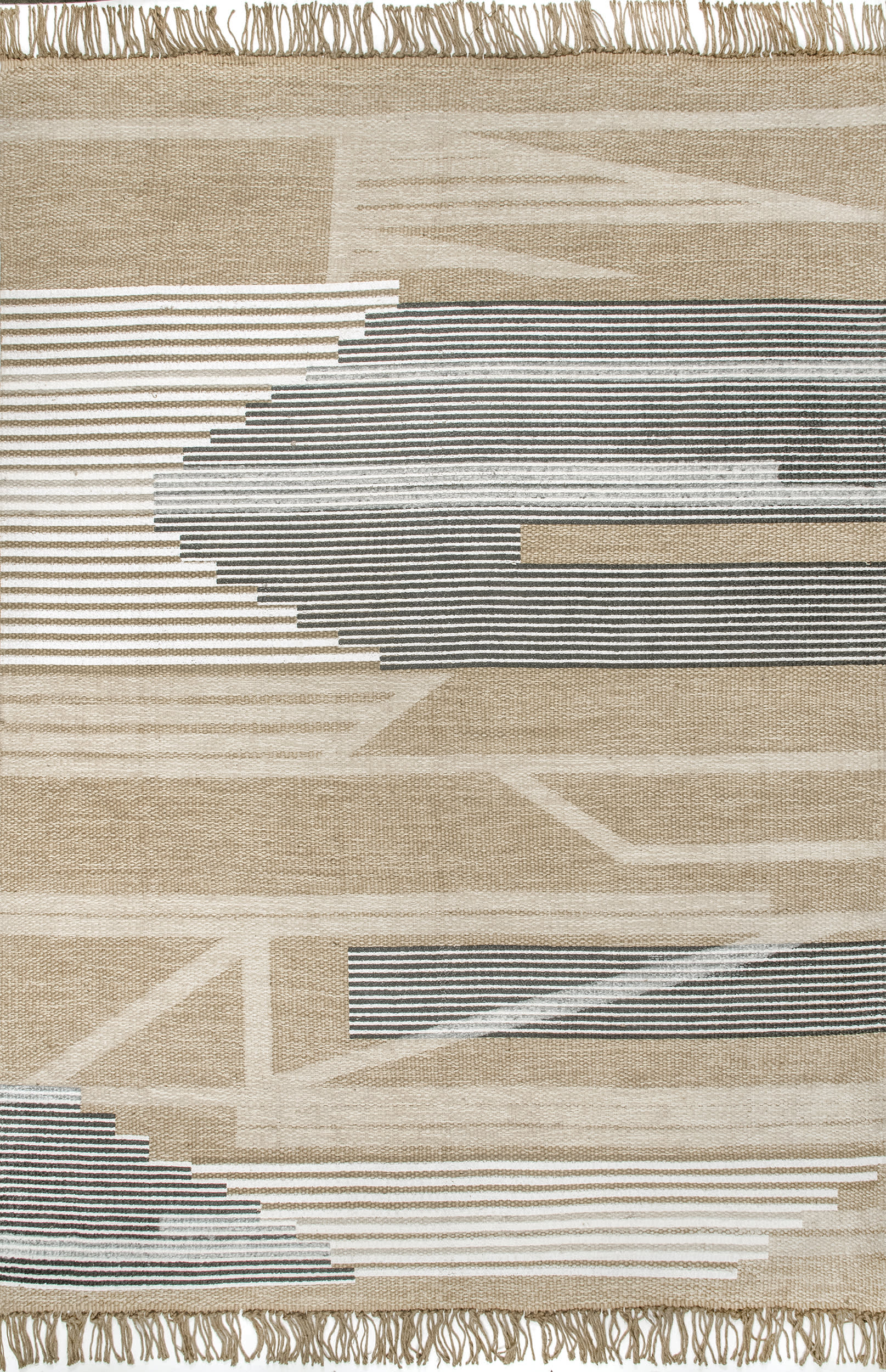 Jute Abstract Rug | Beige