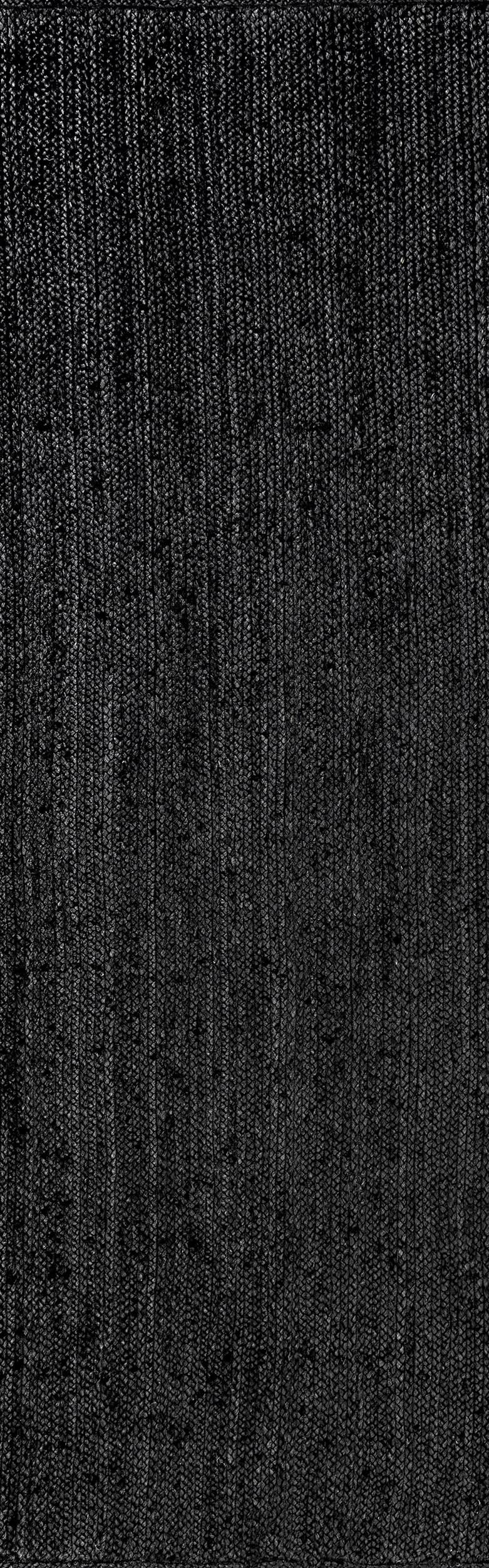 Jute Braided Rug | Black