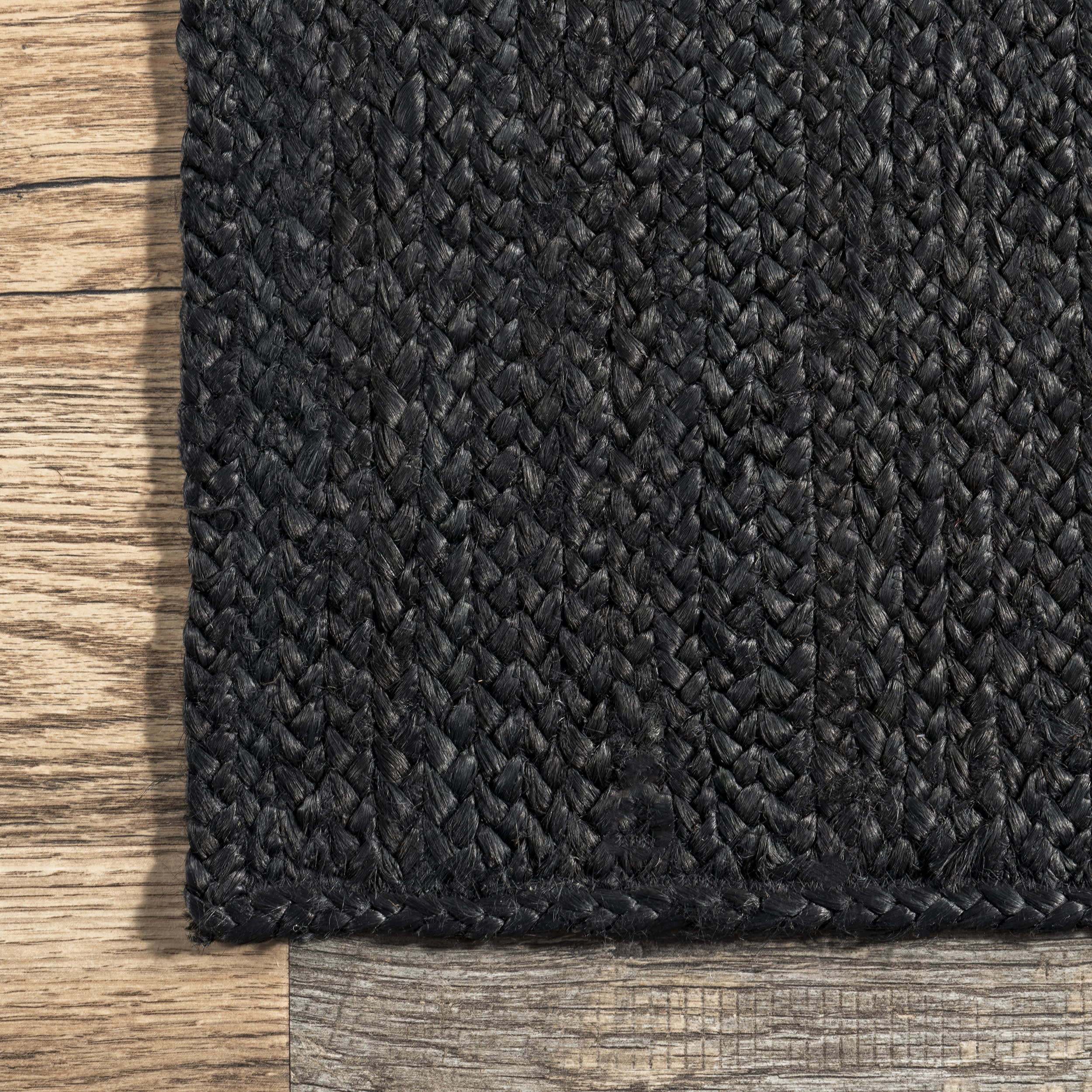 Jute Braided Rug | Black - Image 3