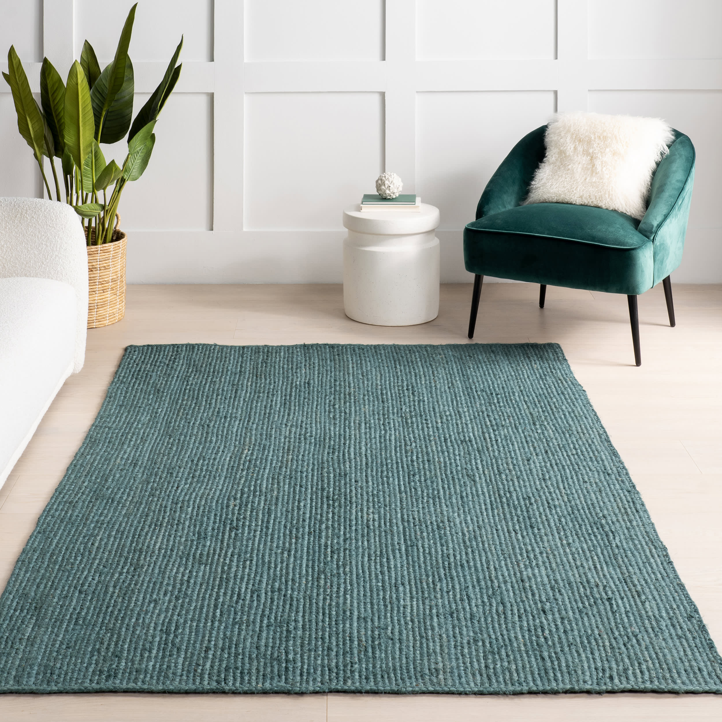 Jute Braided Rug | Hunter Green - Image 5