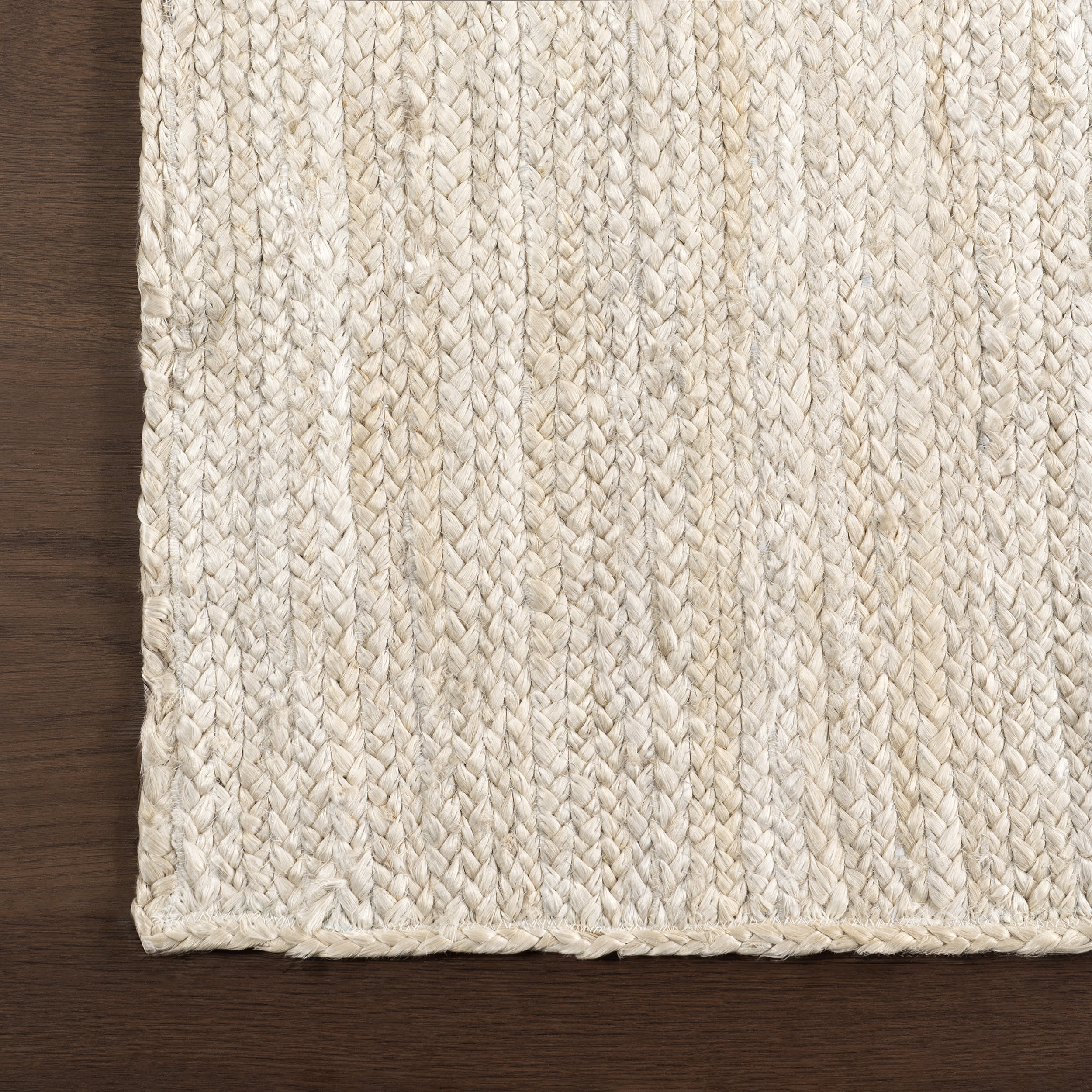 Jute Braided Rug | Off White - Image 4