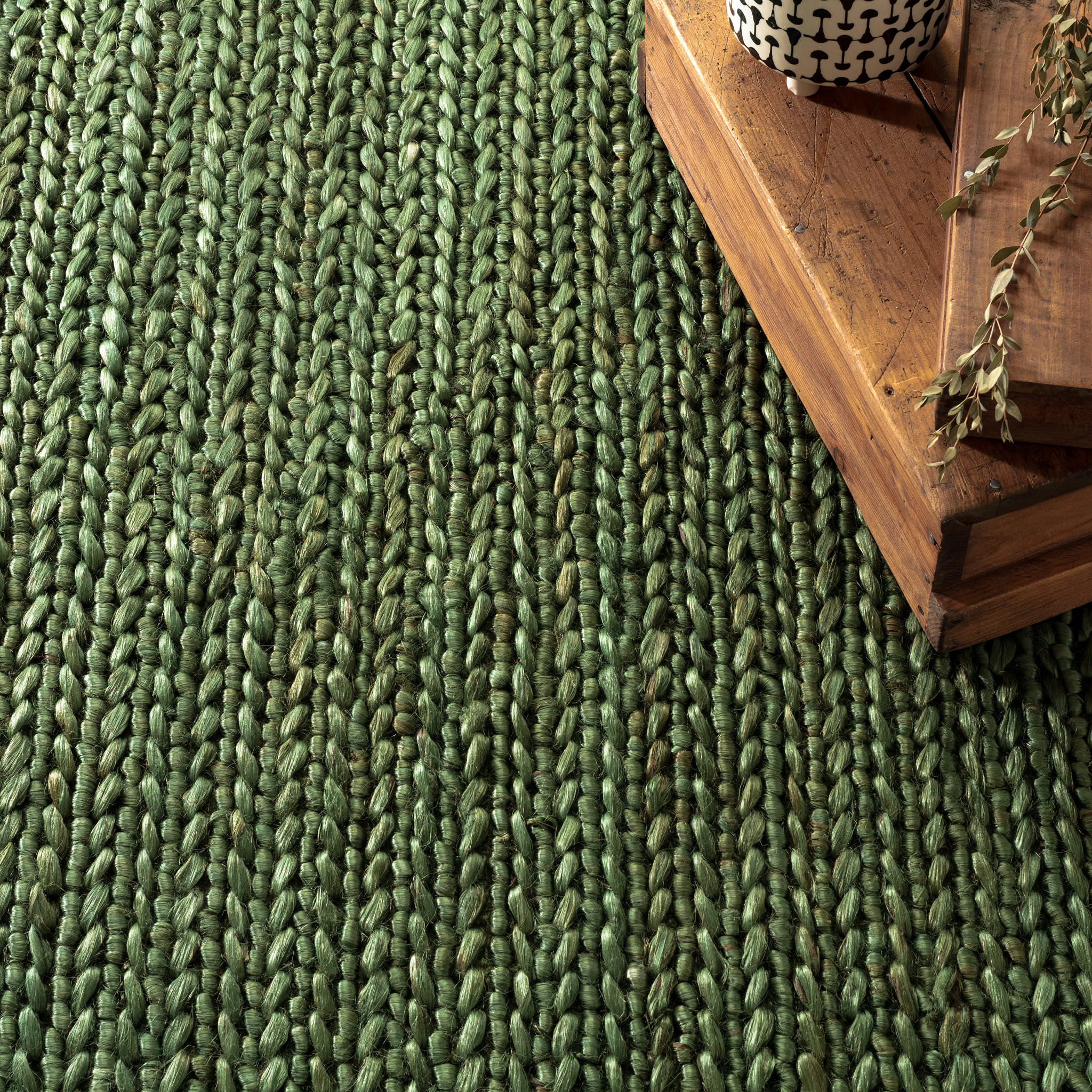 Jute Handwoven Rug | Evergreen - Image 4