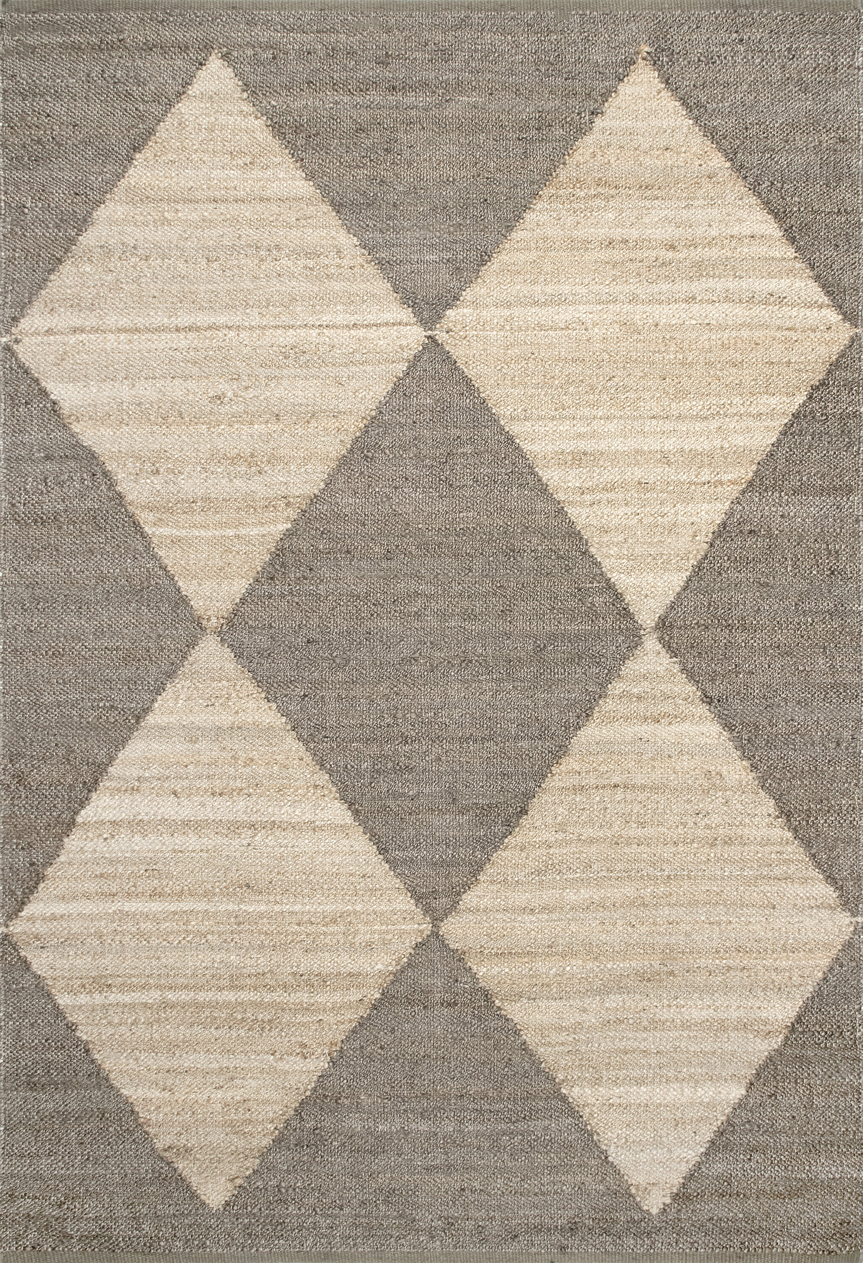 Jute Harlequin Trellis Rug | Grey