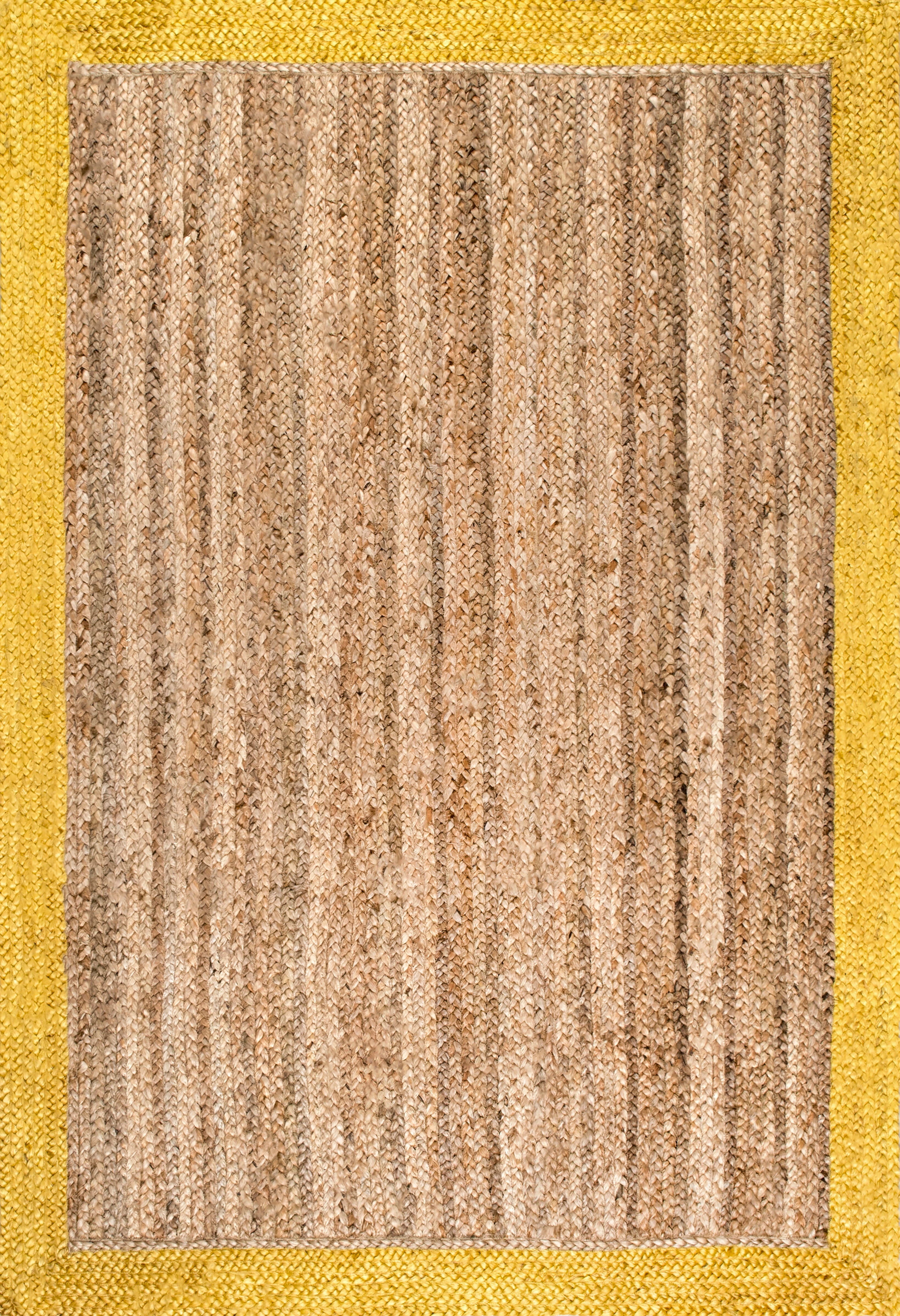 Jute Simple Border Rug | Gold