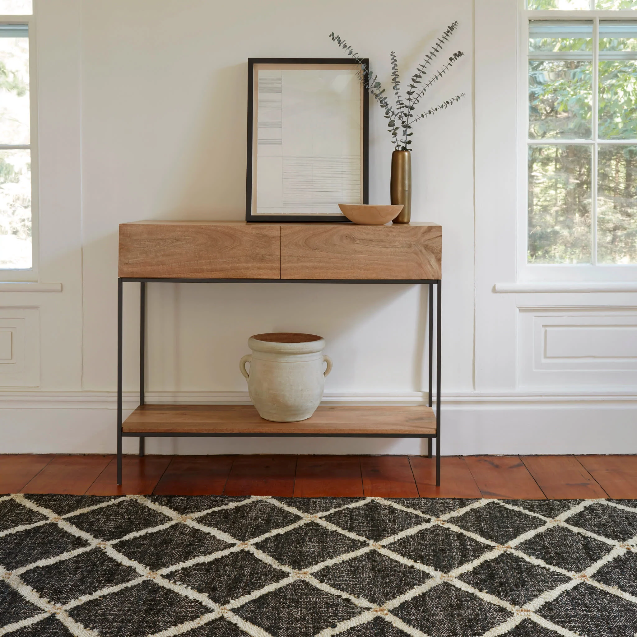Kali Handwoven Jute Rug | Black - Image 4