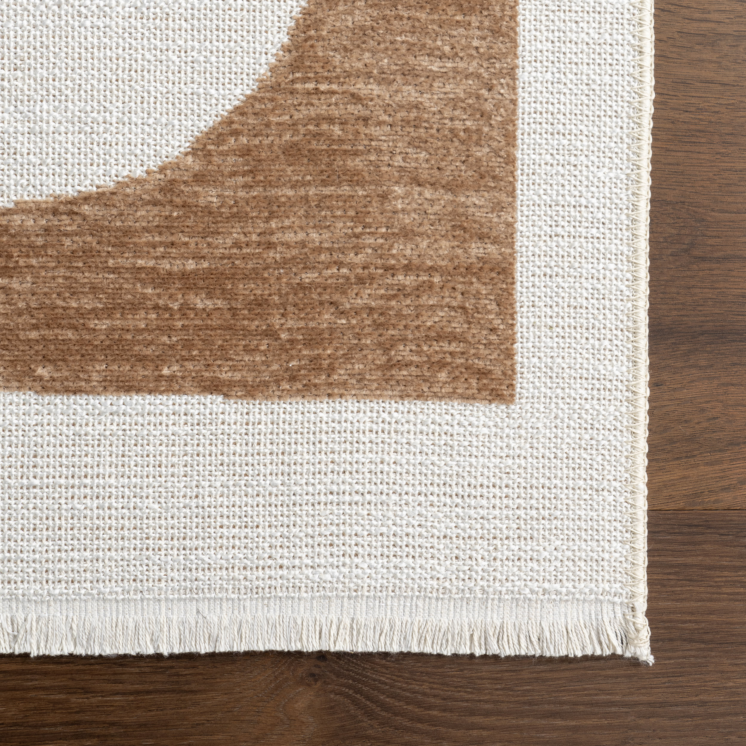 Kali Modern Geometric Reversible Washable Rug | Taupe - Image 4
