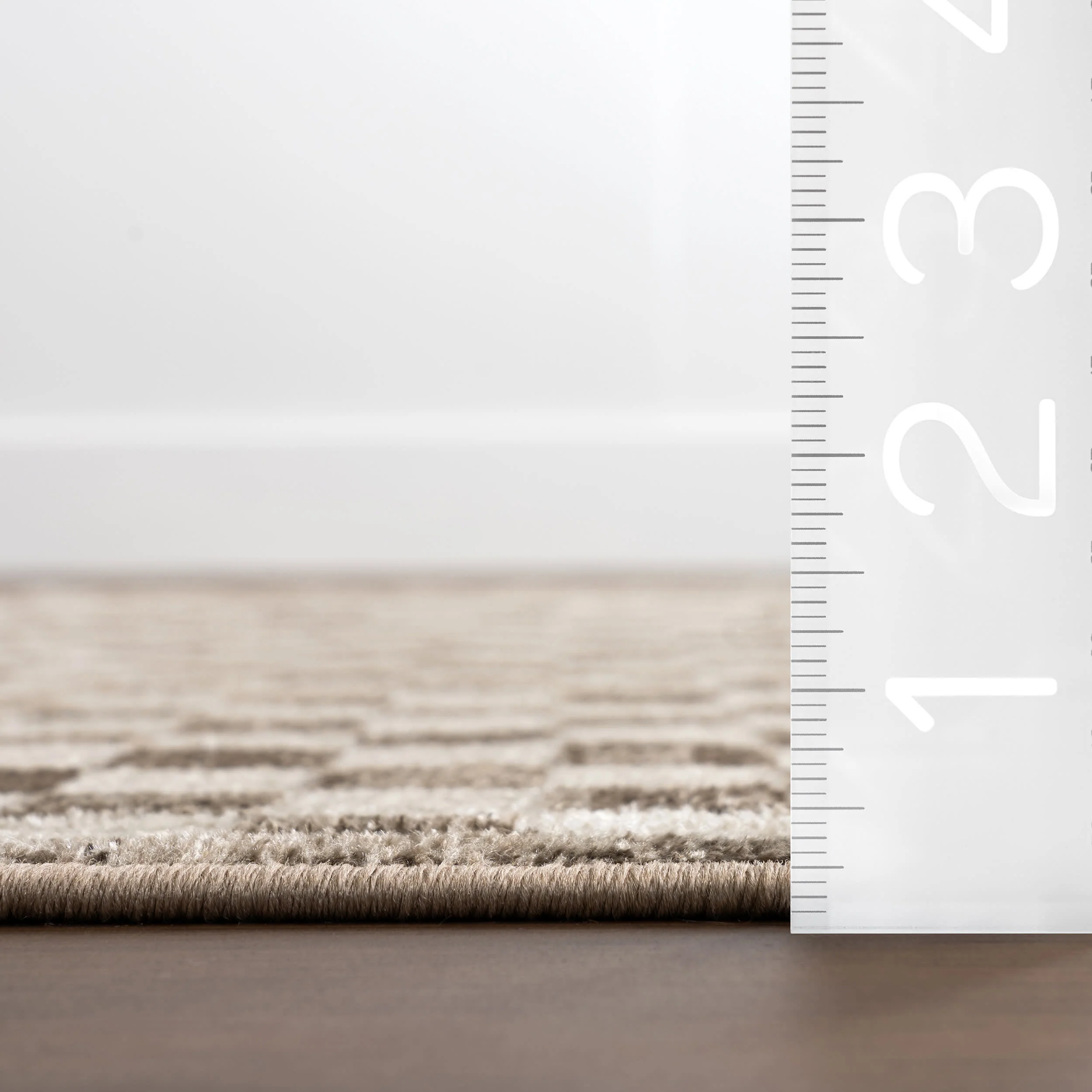Kallie Washable Tiled Rug | Brown - Image 6