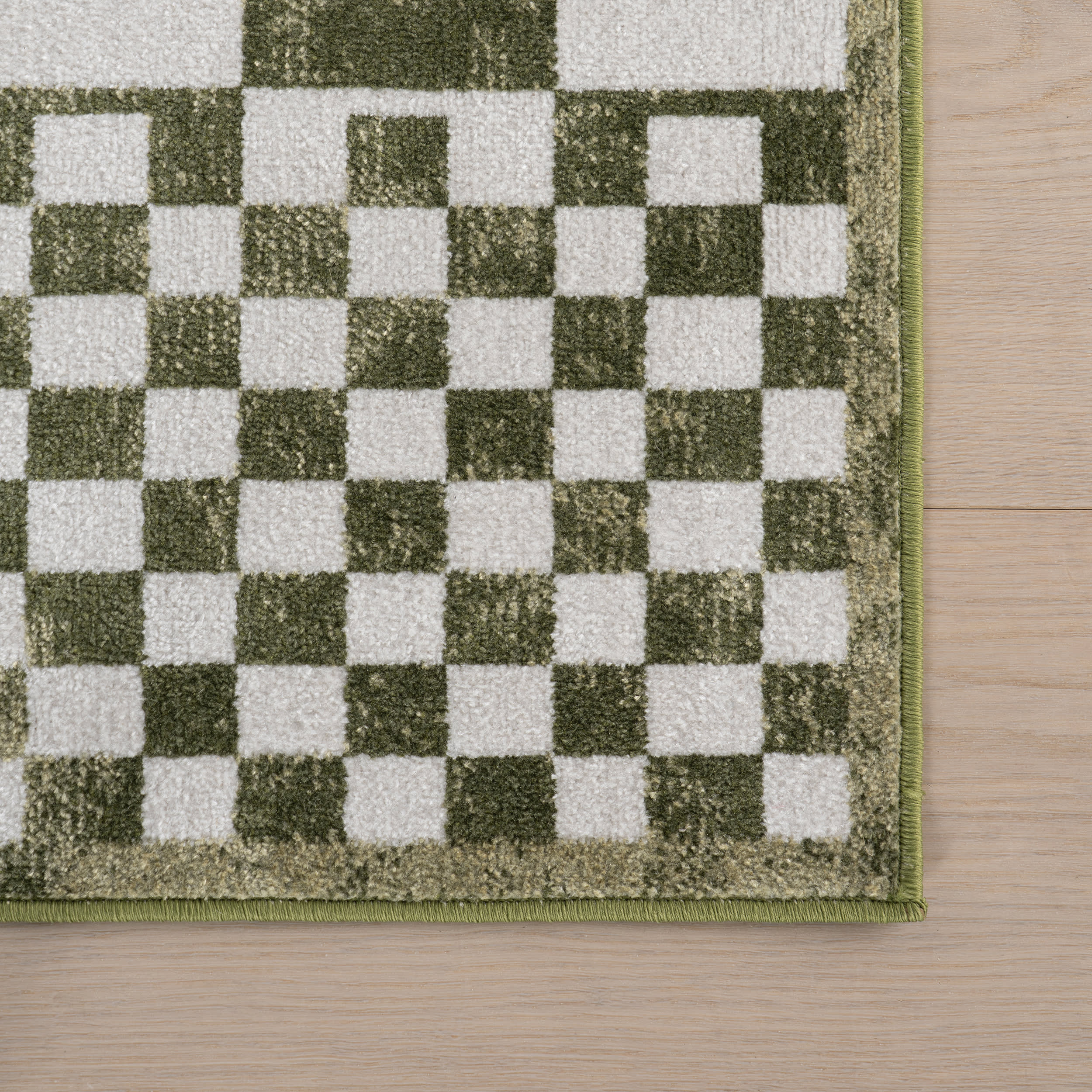 Kallie Washable Tiled Rug | Green - Image 4
