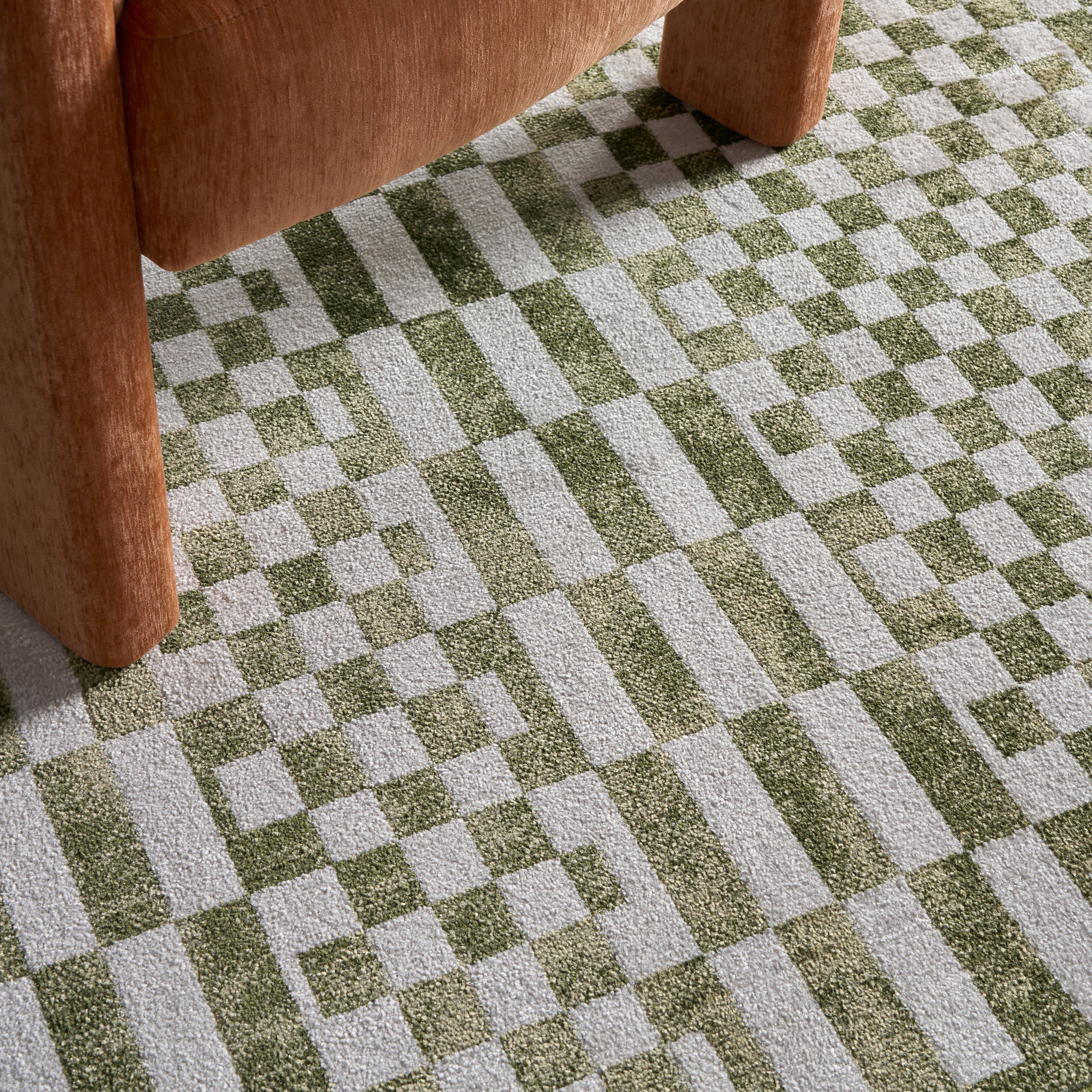 Kallie Washable Tiled Rug | Green - Image 5