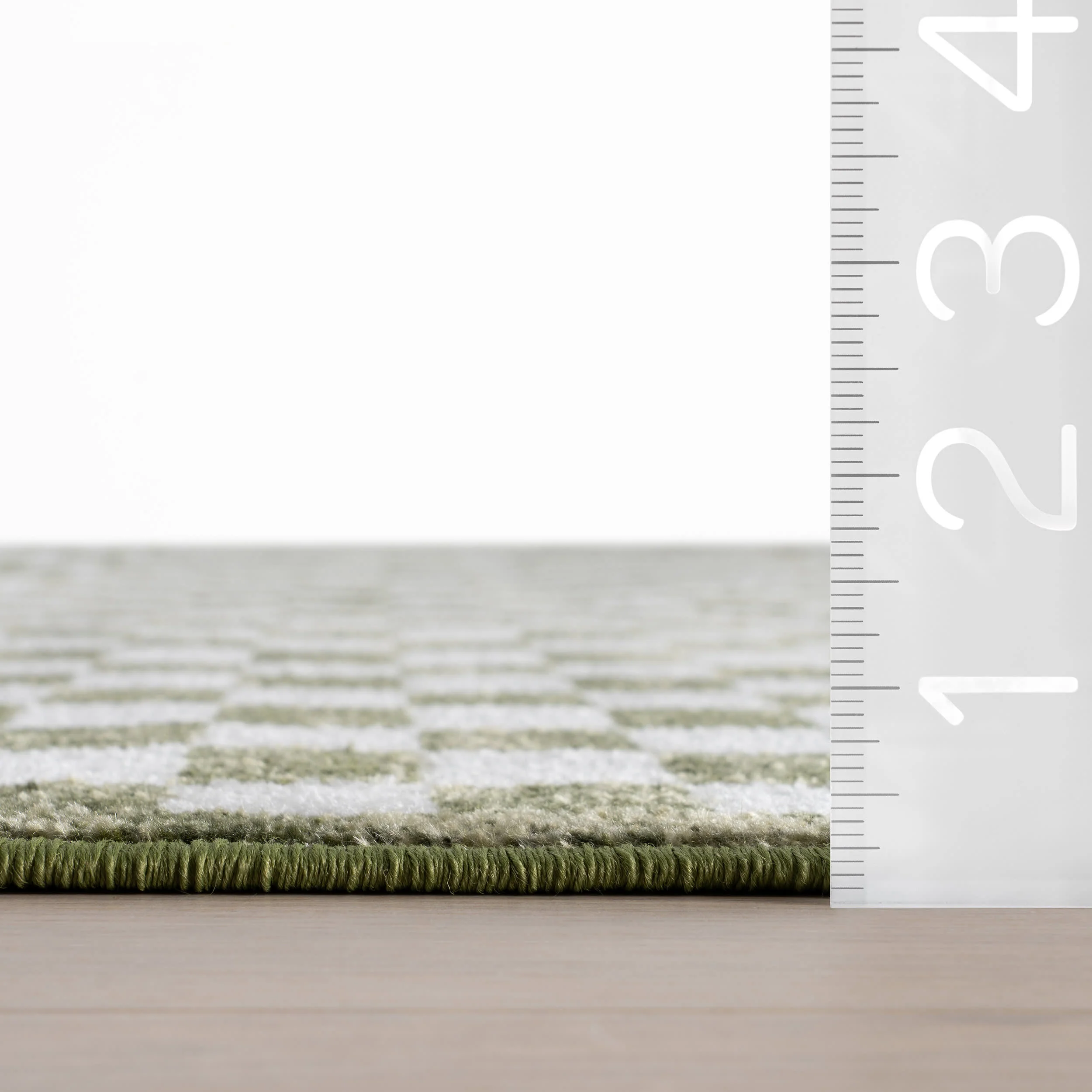 Kallie Washable Tiled Rug | Green - Image 6