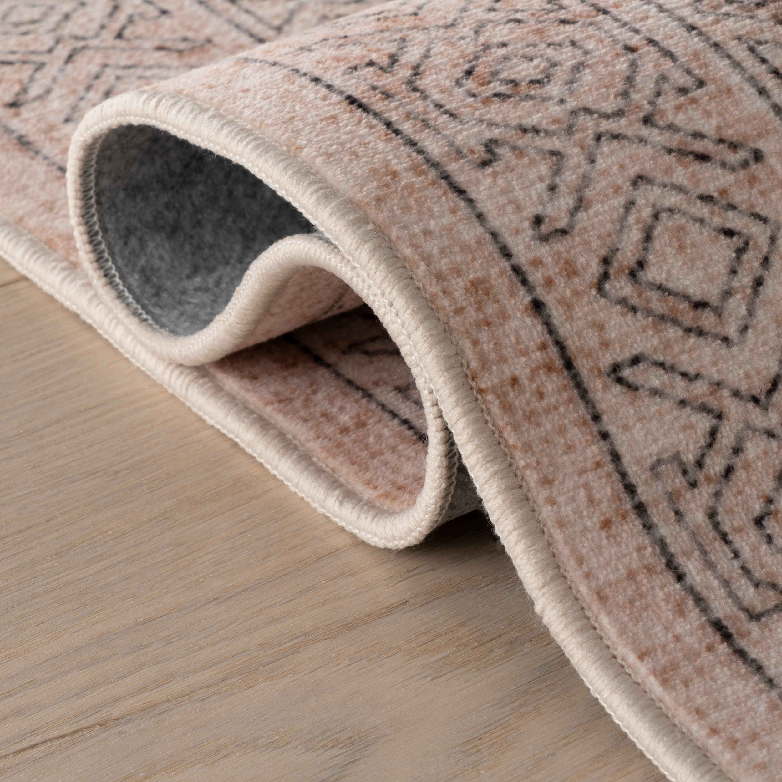 Kanna Oriental and Persian Washable Rug | Peach - Image 11