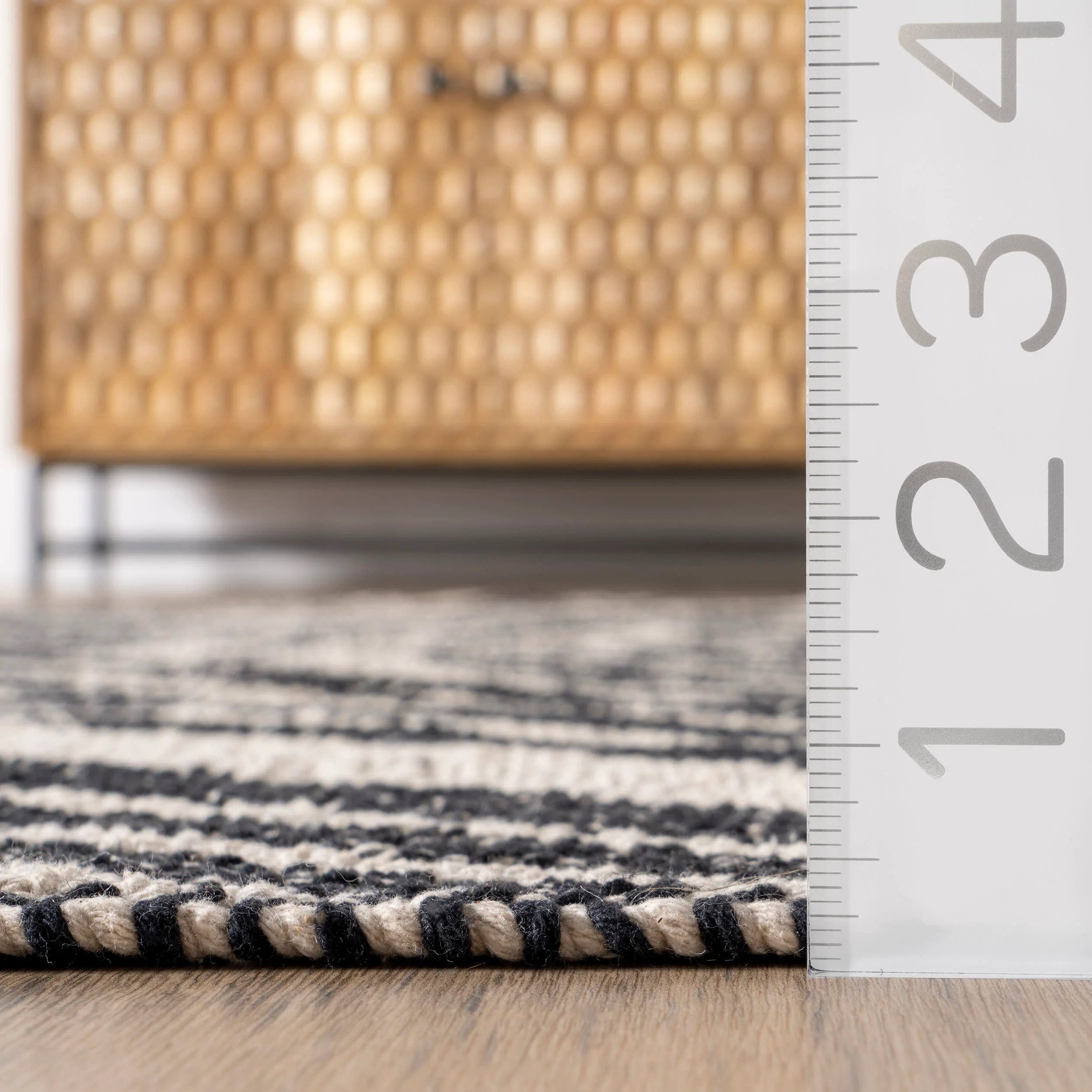 Kara Cotton Zig-Zag Rug | Grey - Image 5