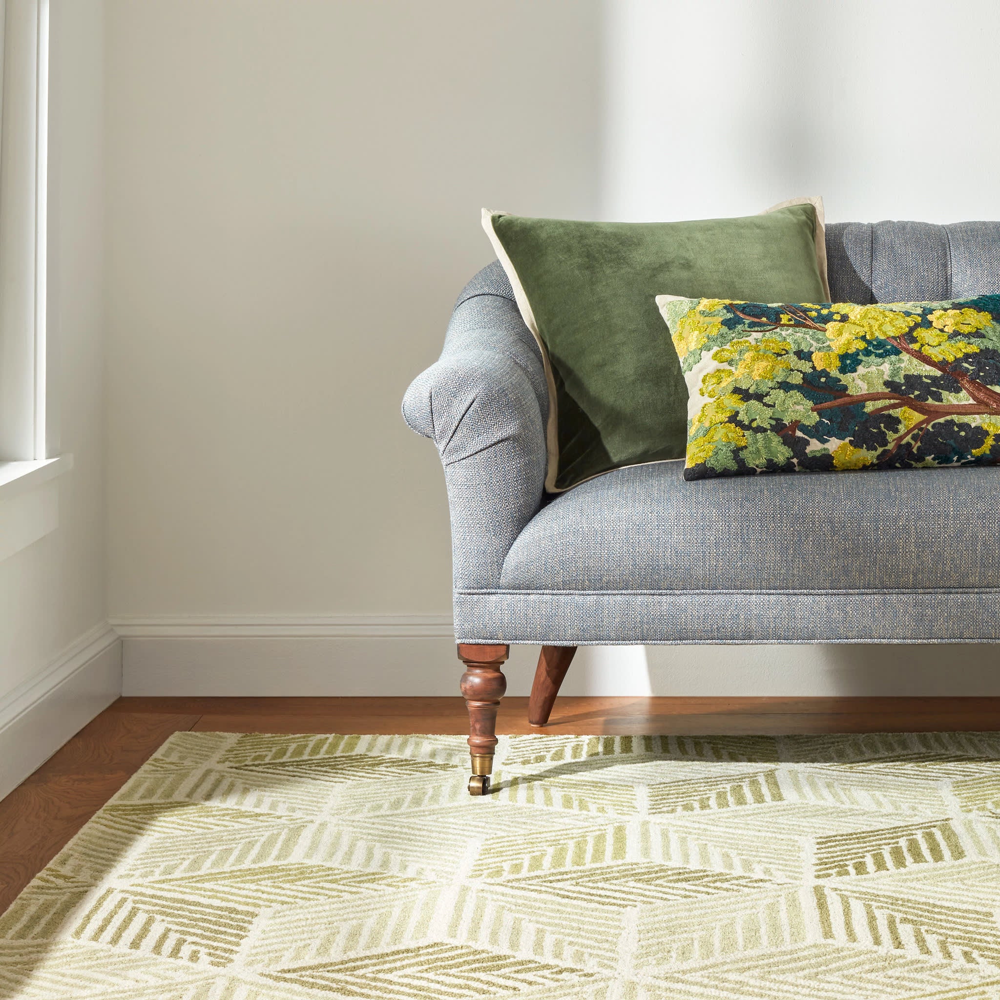 Karari Hand Hooked Wool Rug | Moss - Image 3