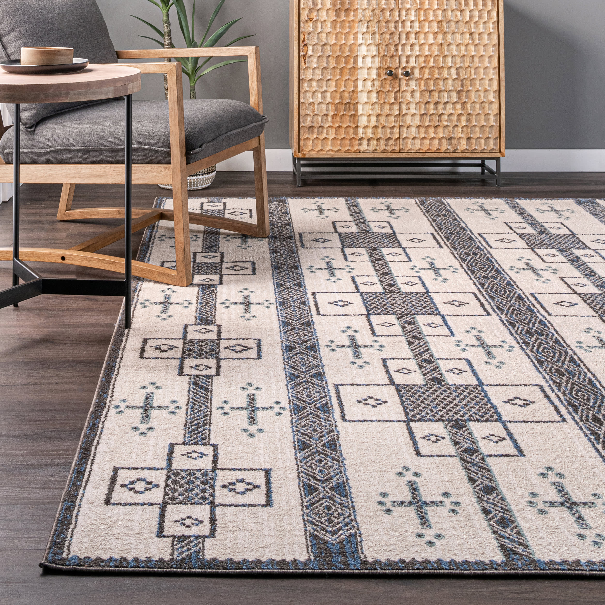 Karen Tuareg Rug | Grey - Image 4