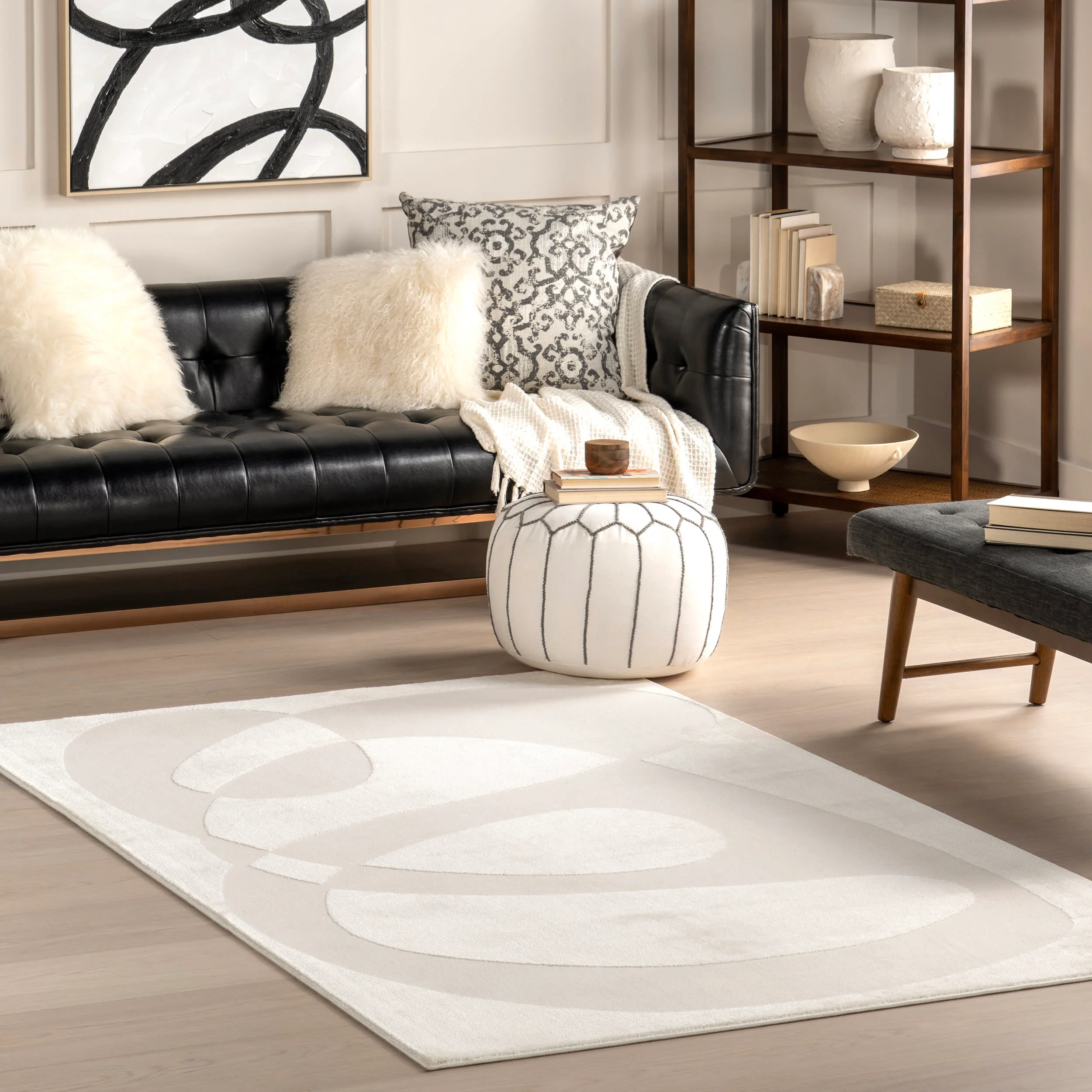 Karita Abstract Rug | Cream - Image 2