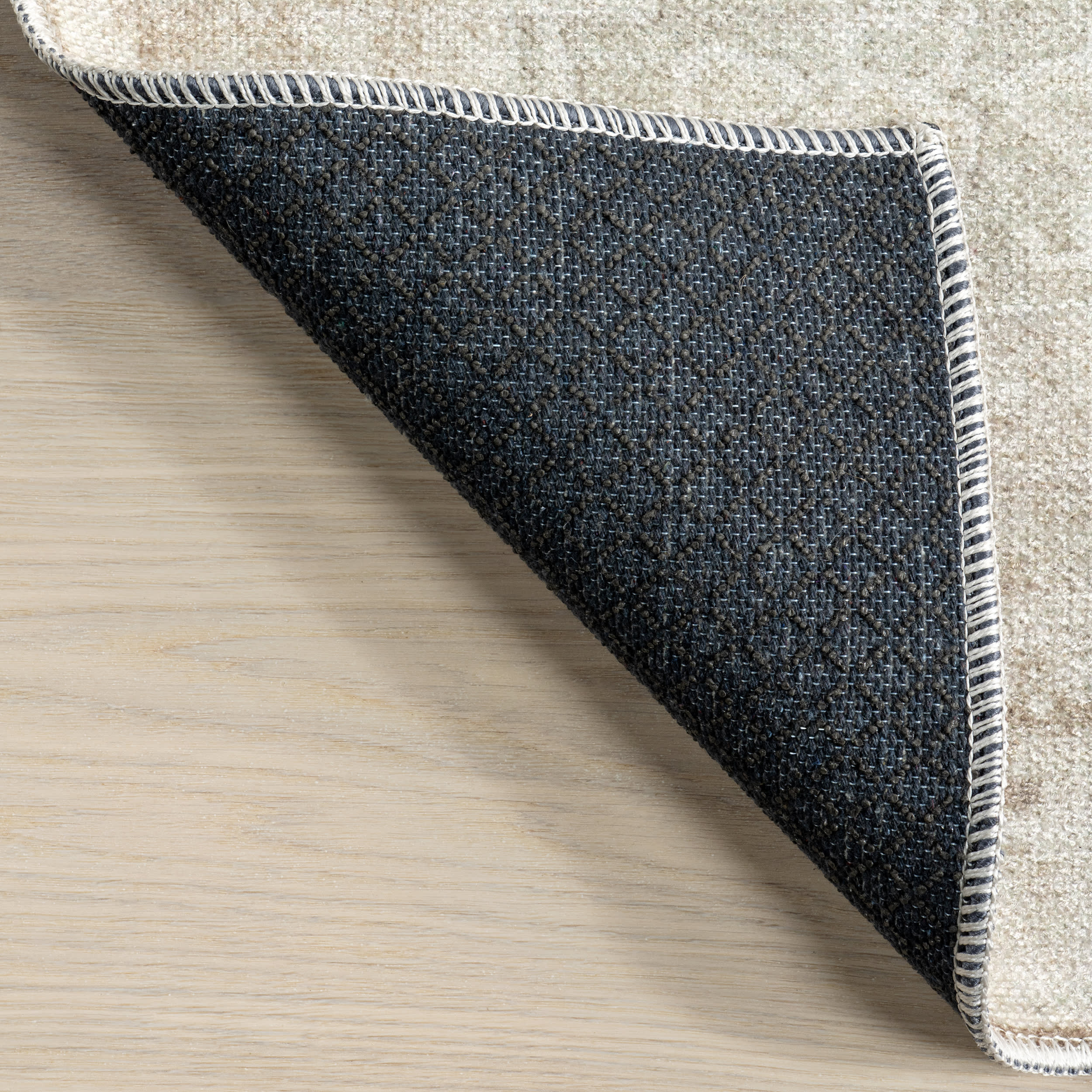 Karla Vintage Medallion Washable Rug | Beige - Image 6