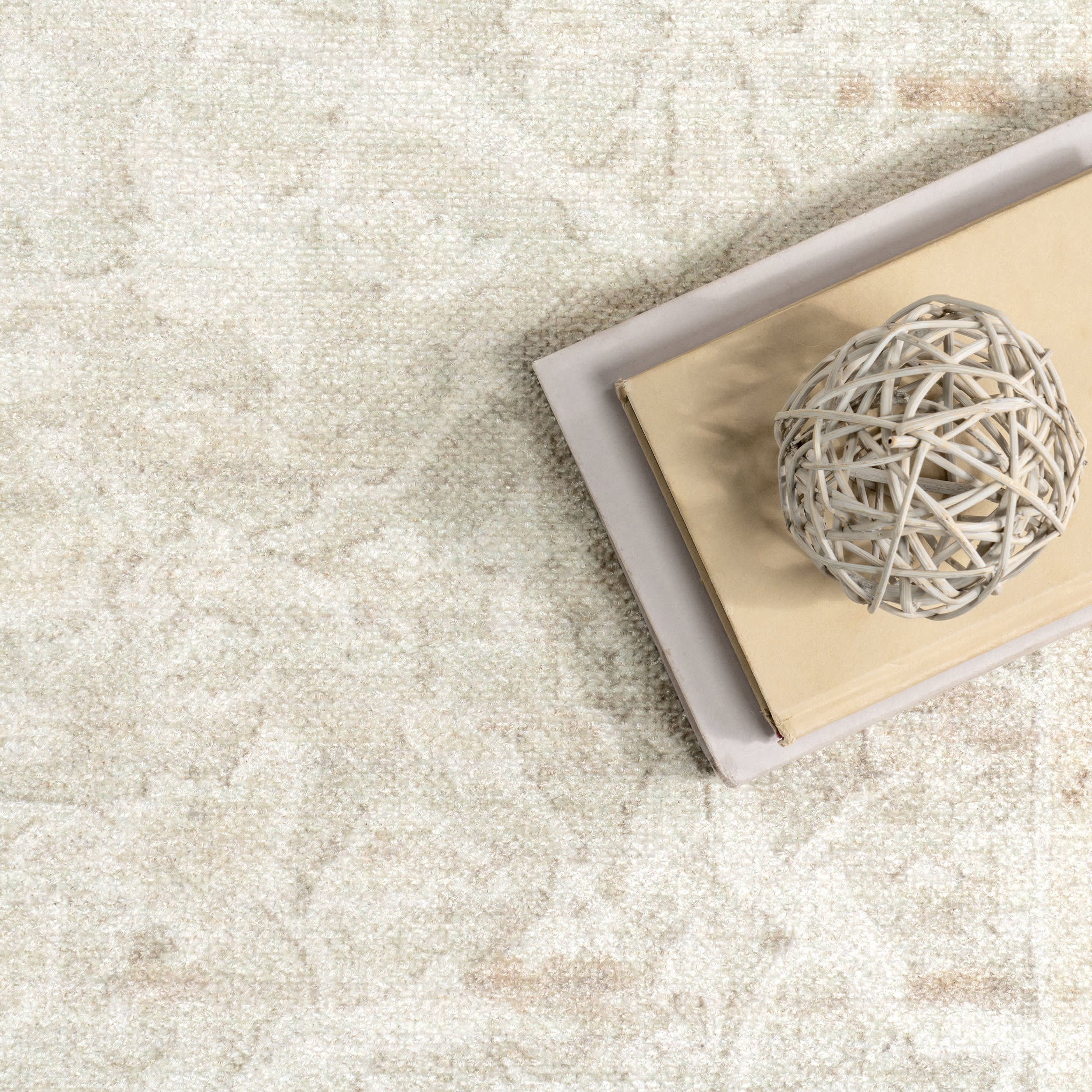 Karla Vintage Medallion Washable Rug | Beige - Image 7