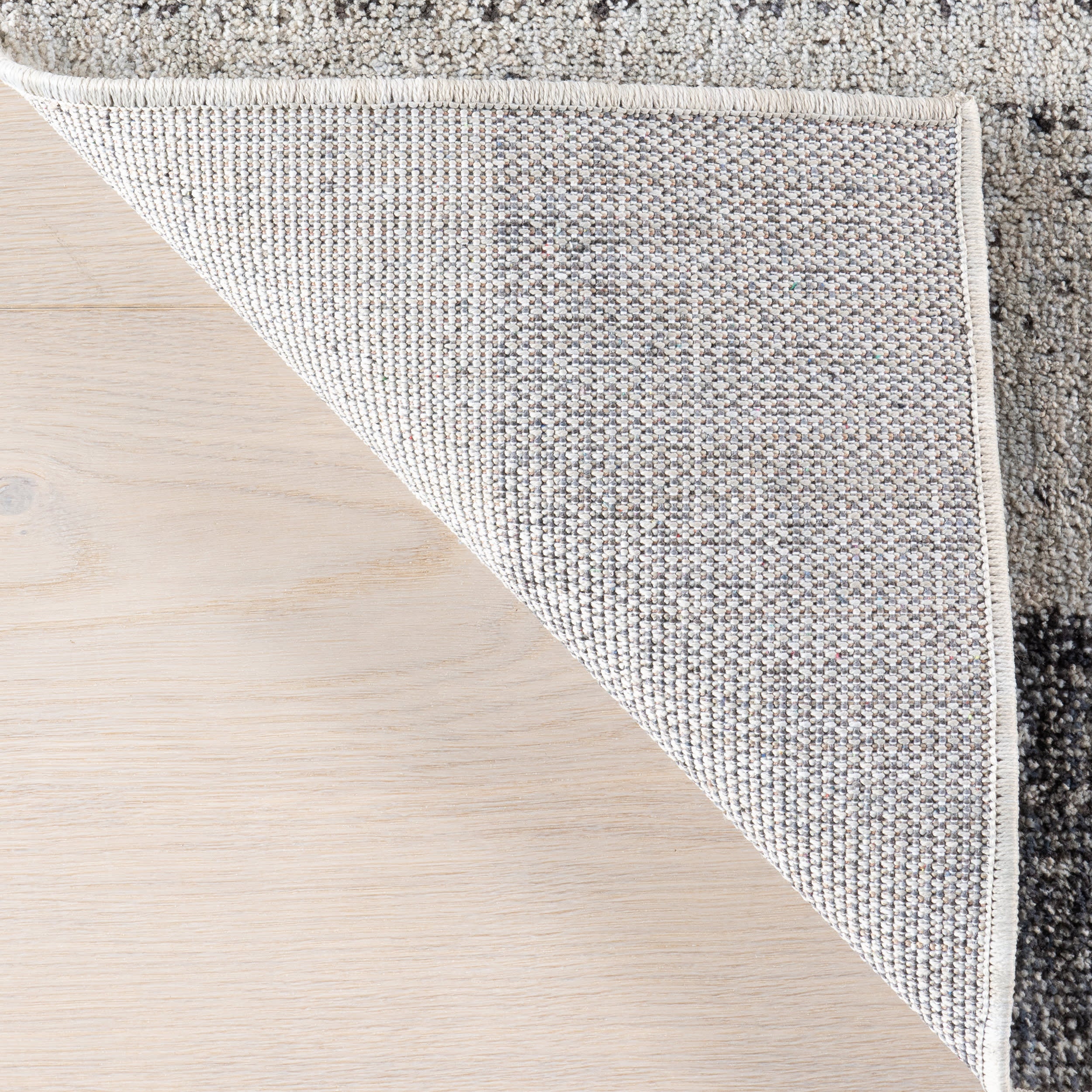 Karter Striped Trapezoid Rug | Light Grey - Image 7