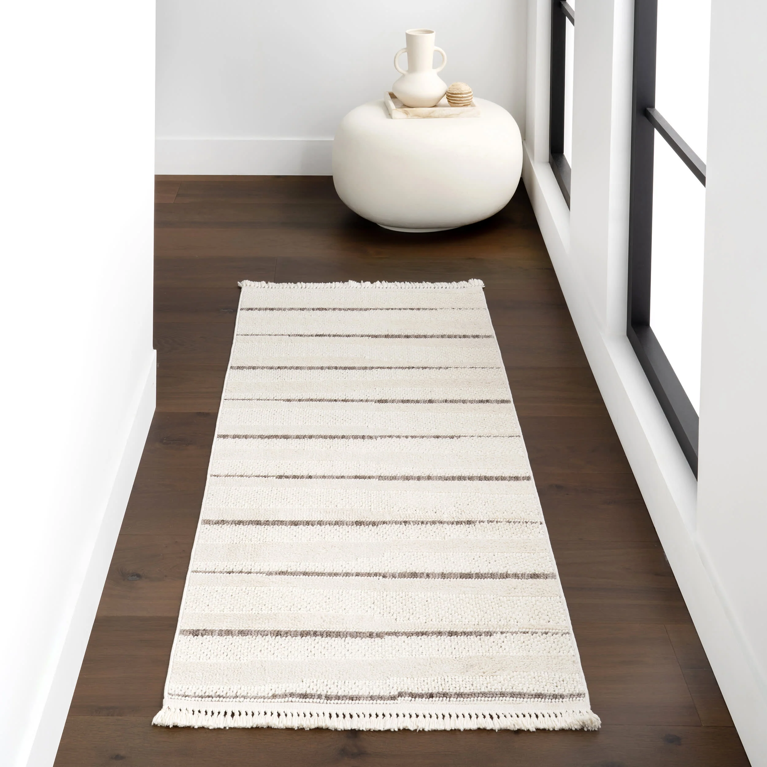 Katalina Striped Rug | Beige - Image 2